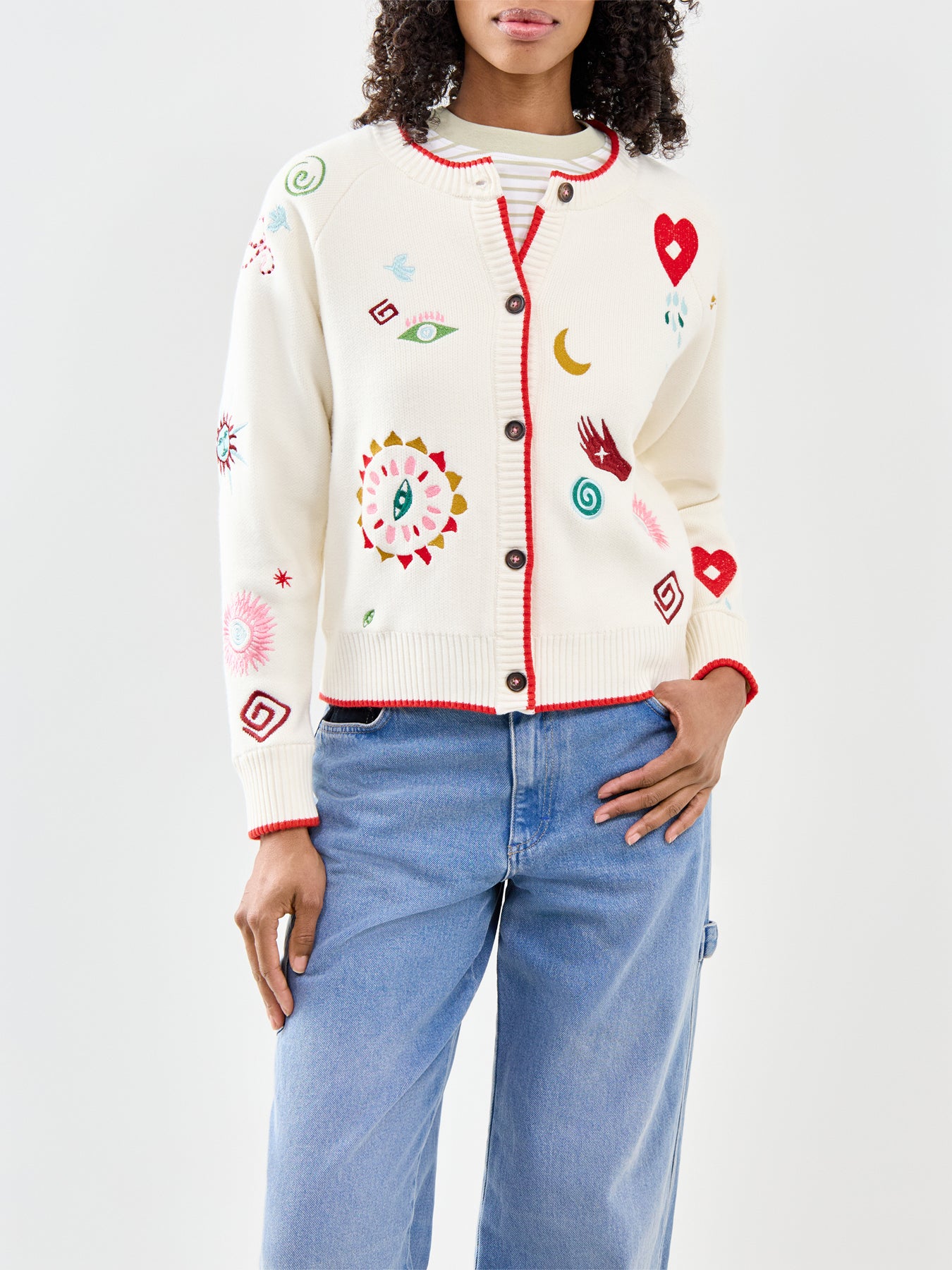Morocco Charms Cardigan Cream