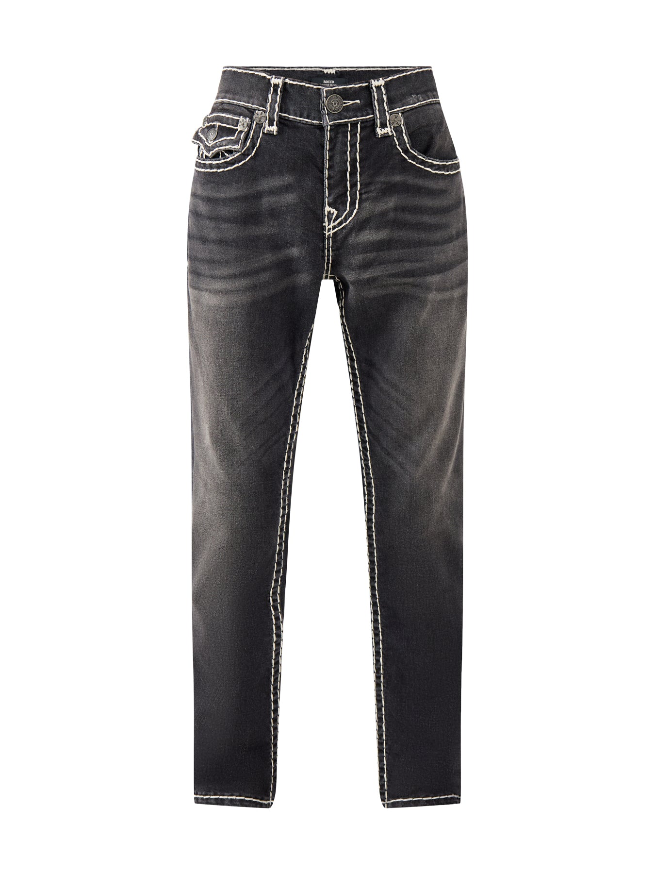 True Religion Rocco Super T Flap Jeans in Black