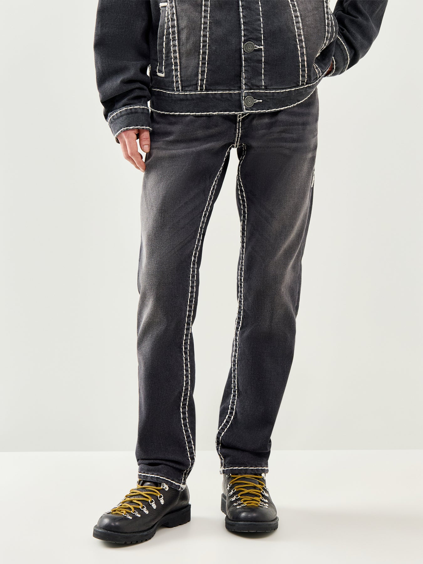 True Religion Rocco Super T Flap Jeans in Black
