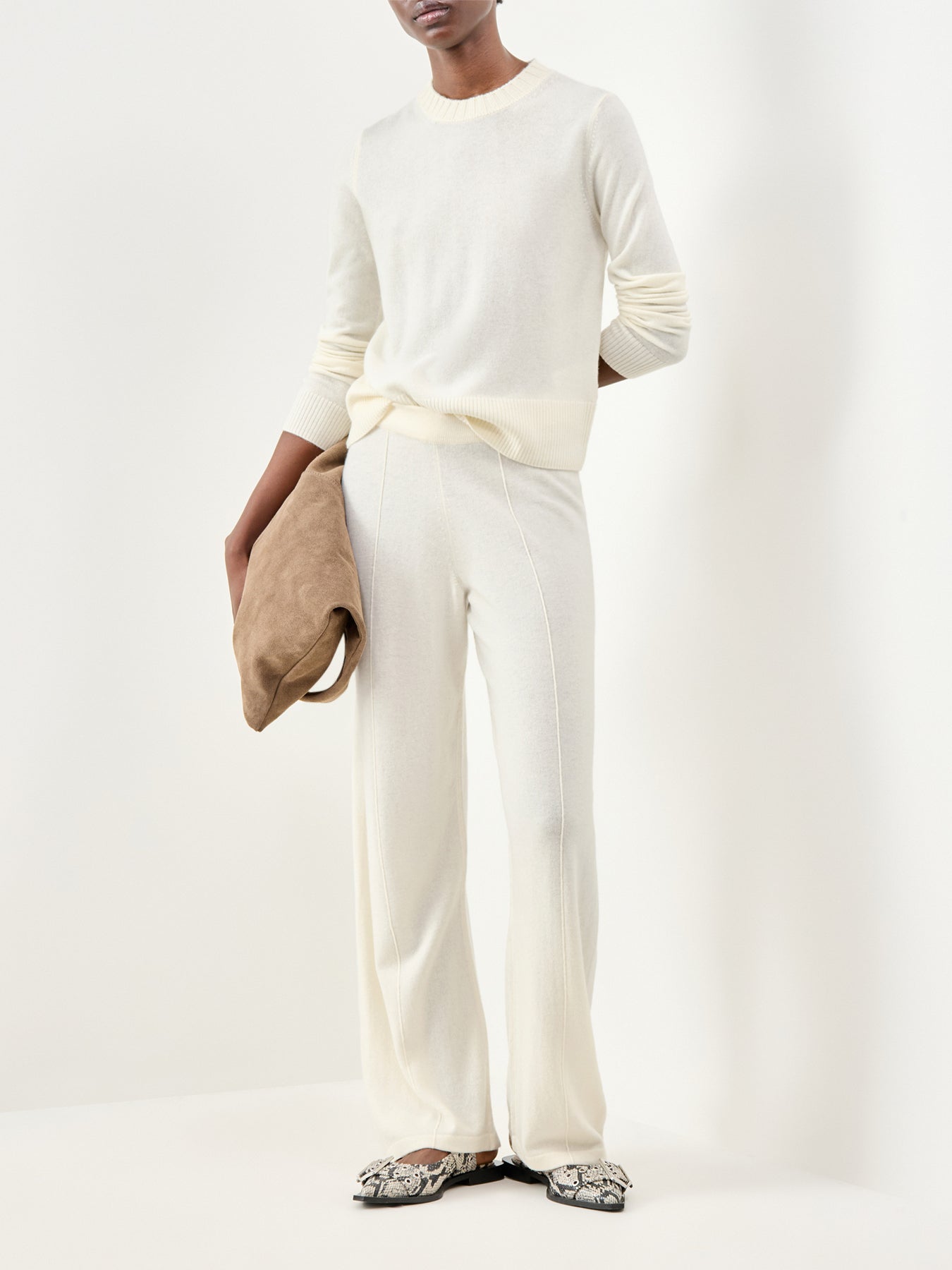 Cropped Sporty Jumper Cream