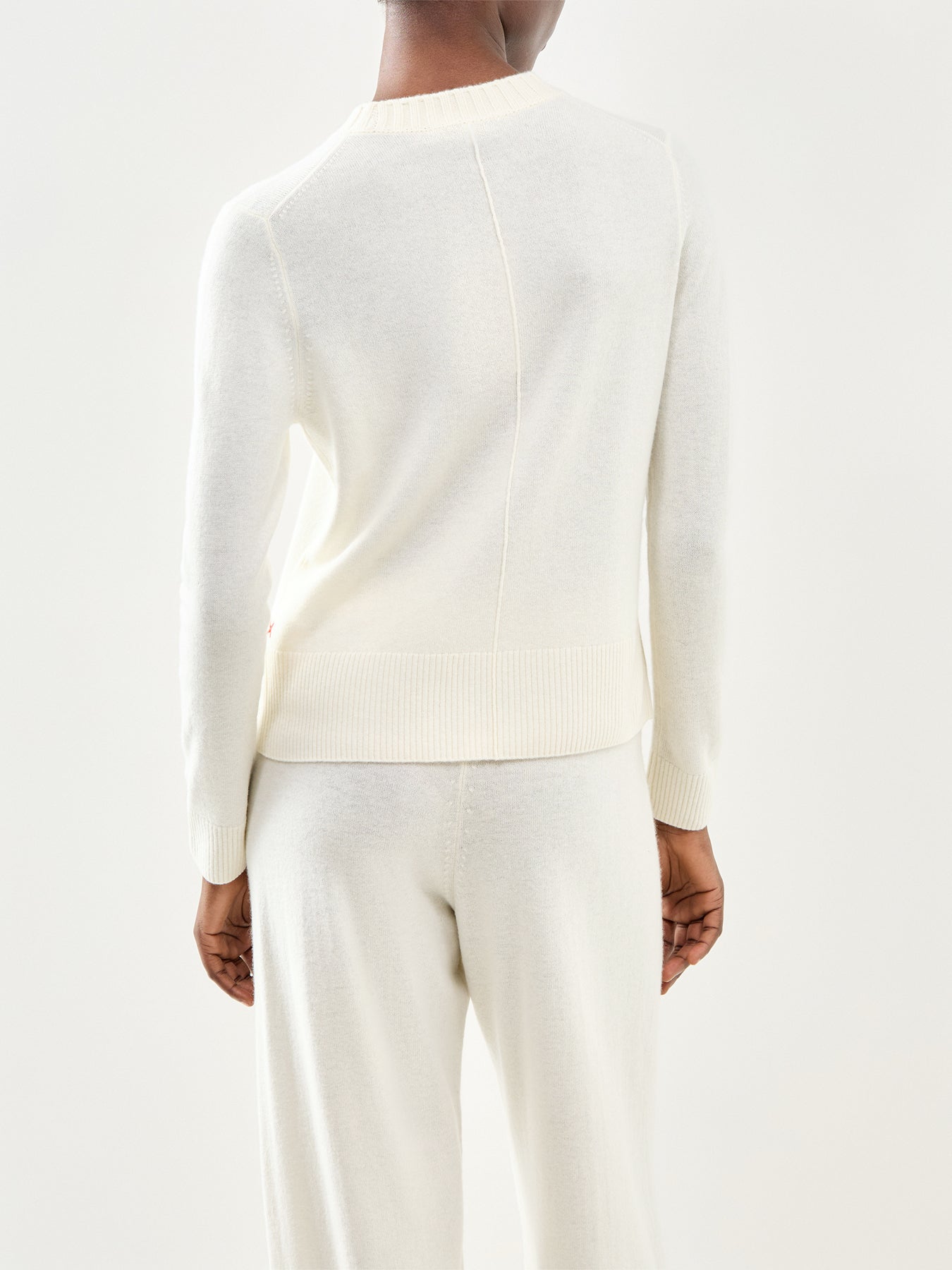 Cropped Sporty Jumper Cream