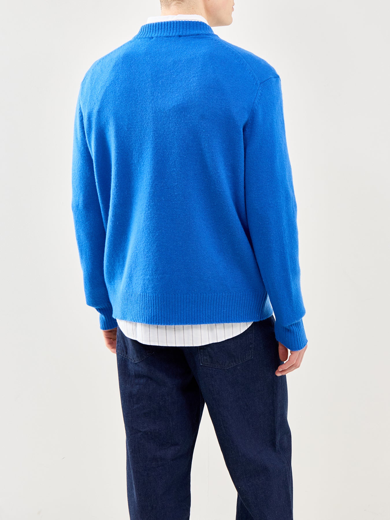 Relaxed Wool Knit Jumper Blue