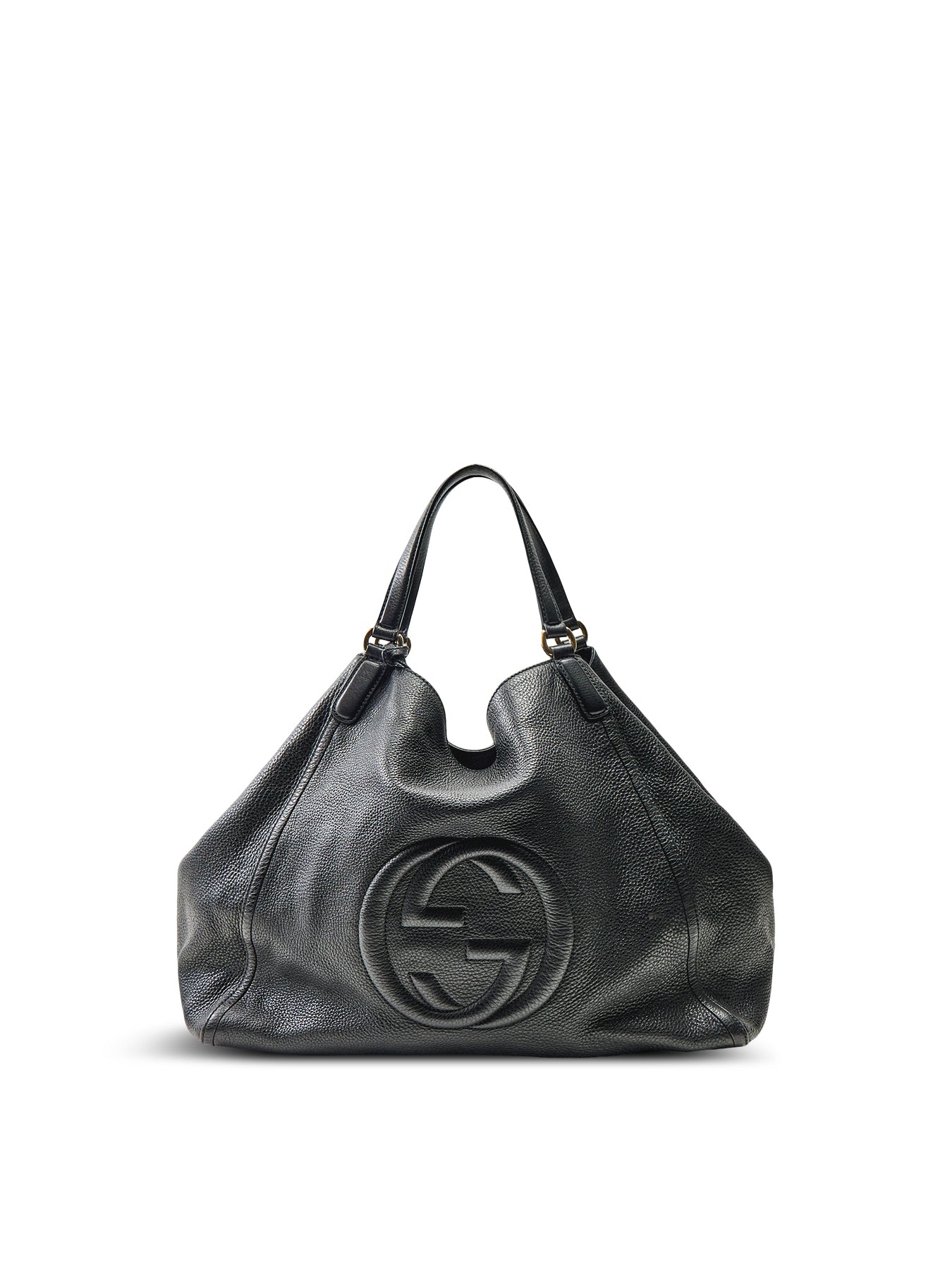 Vintage Gucci Leather Soho Large Top Handle Hobo Bag Black – Fenwick