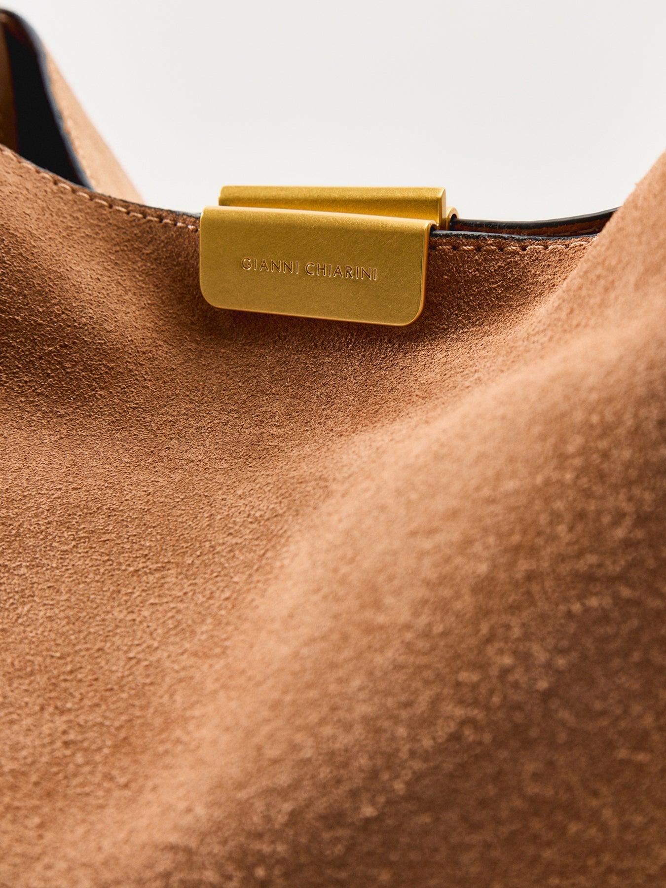 Slouch Leather Shoulder Tote Bag Brown