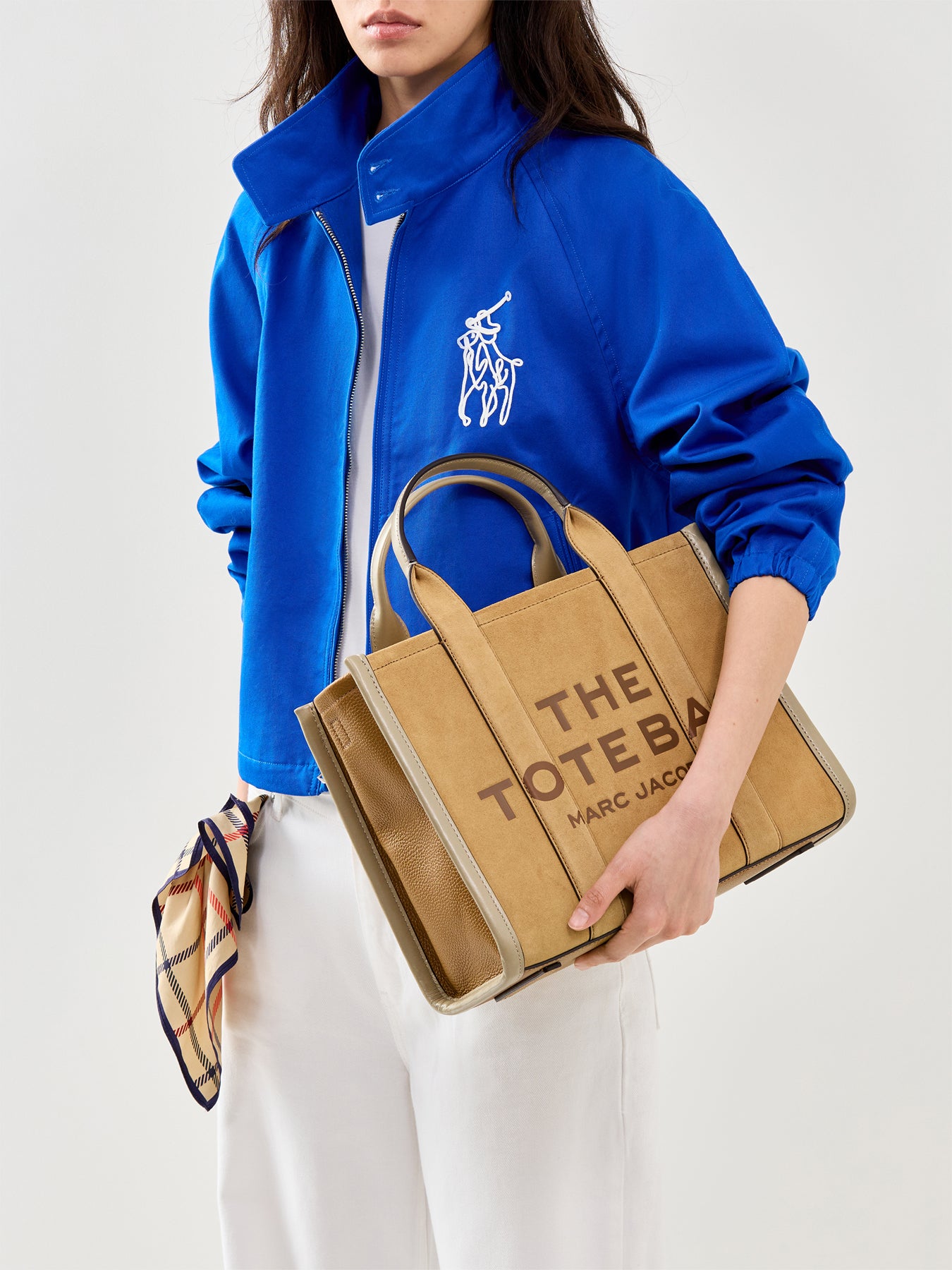 Medium Suede Tote Bag Tan