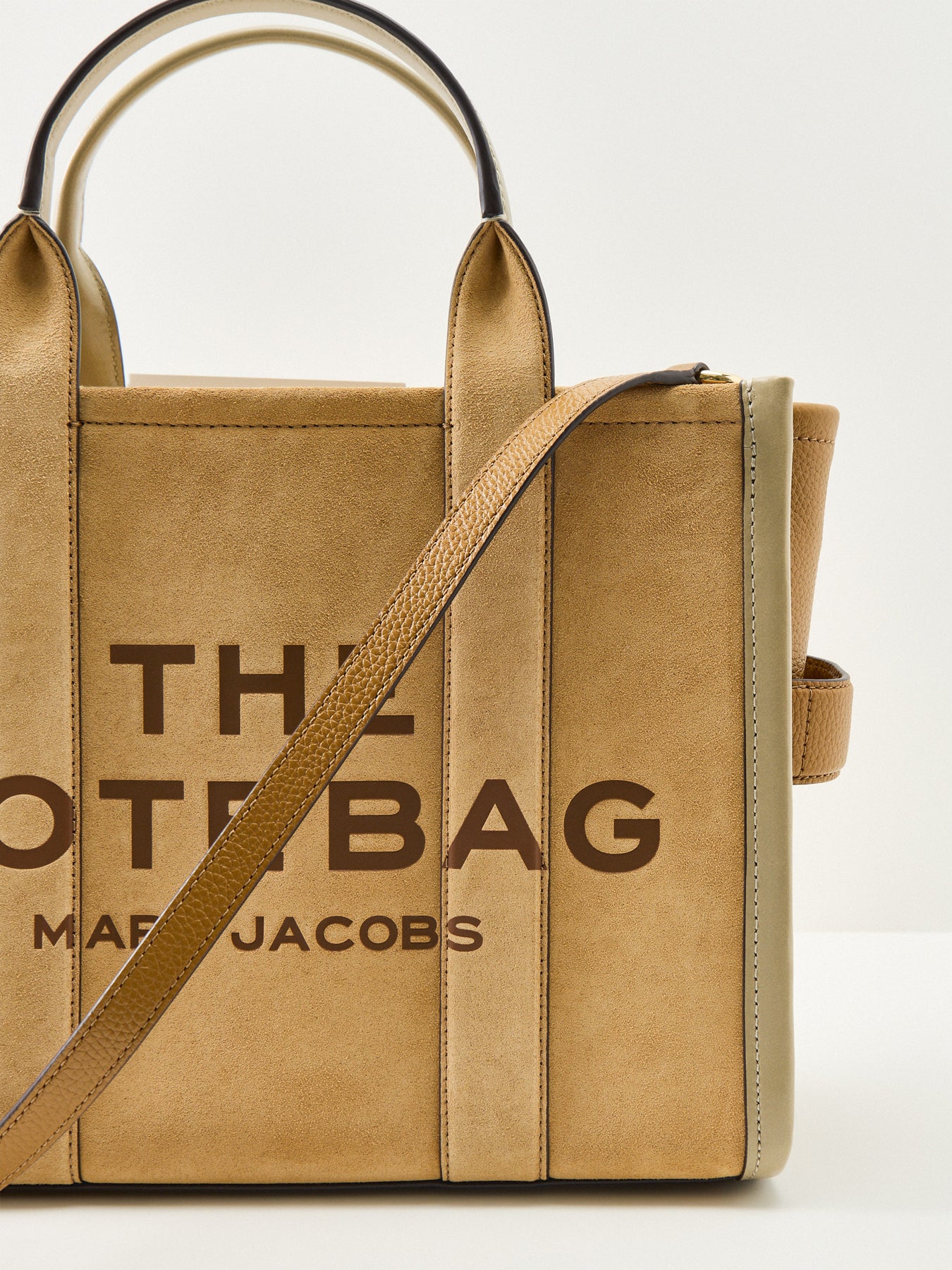 Medium Suede Tote Bag Tan
