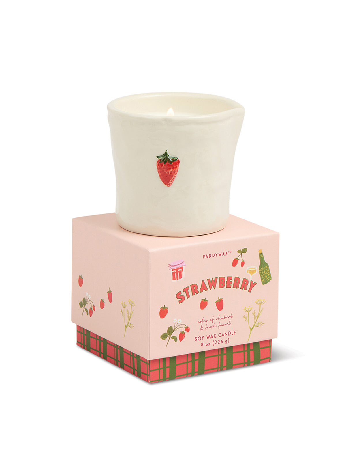 Strawberry Embossed Ceramic Candle Strawberry 226g