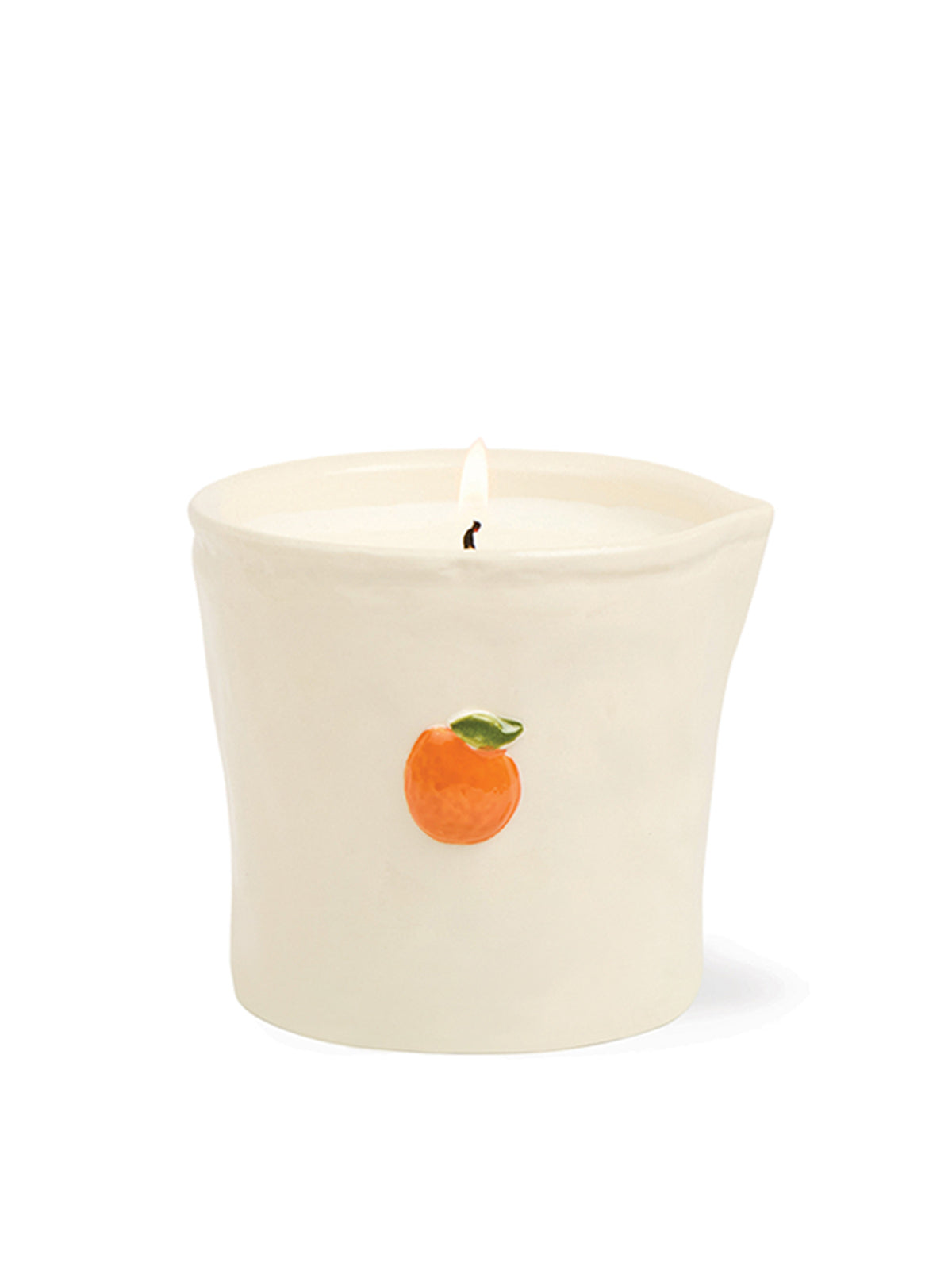 Orange Embossed Ceramic Candle Citrus Spritz 226g