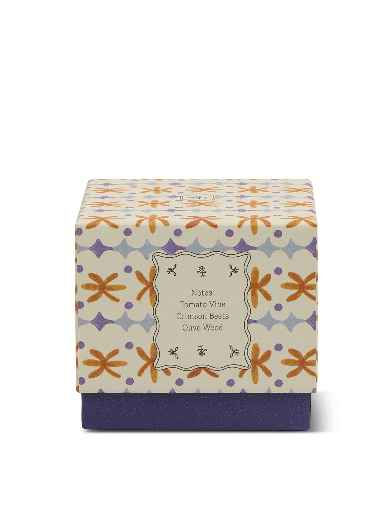 Orange & Blue Glass Candle Garden & Grove 155g