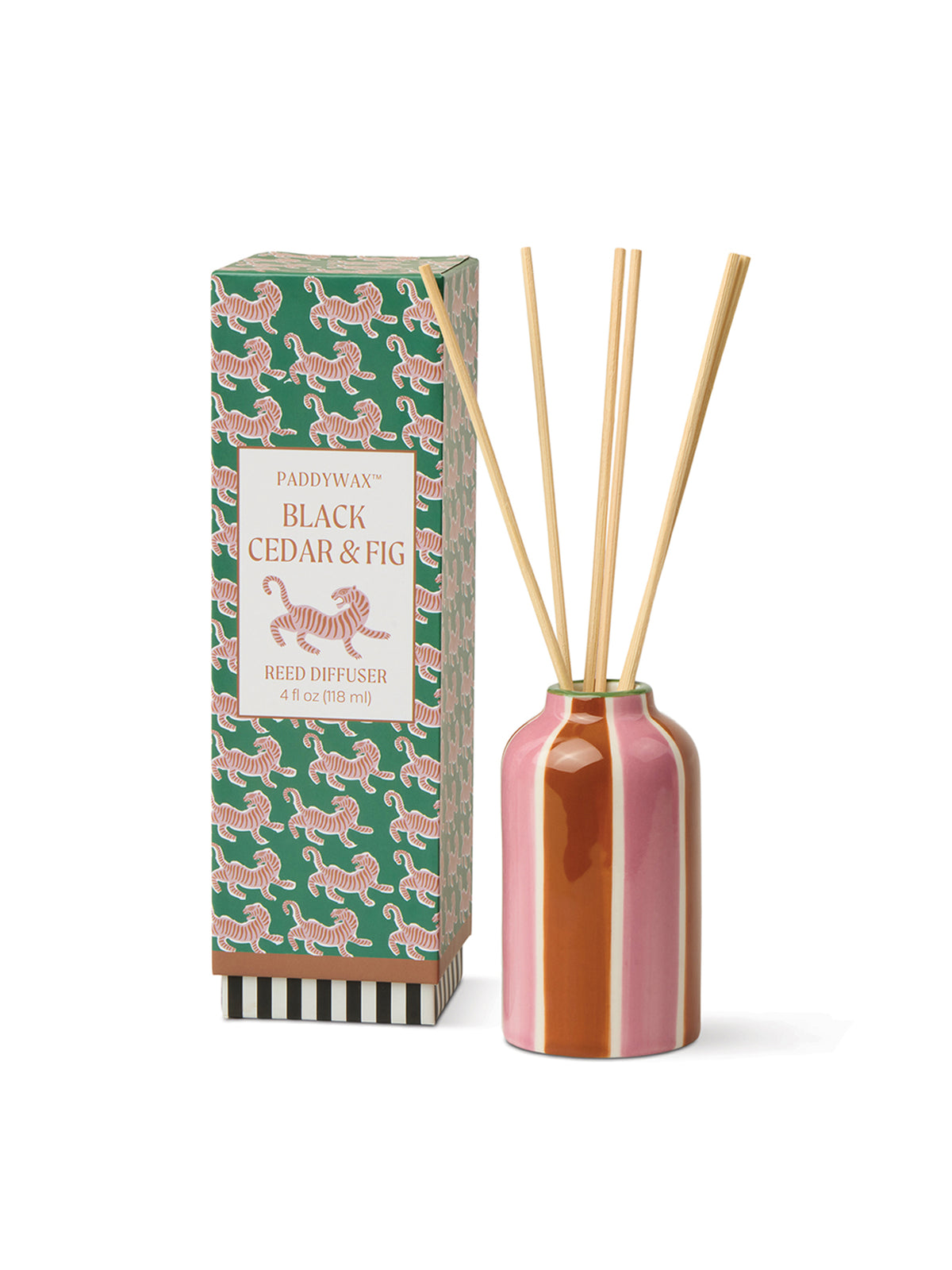 Tiger Ceramic Diffuser Black Cedar & Fig 118ml