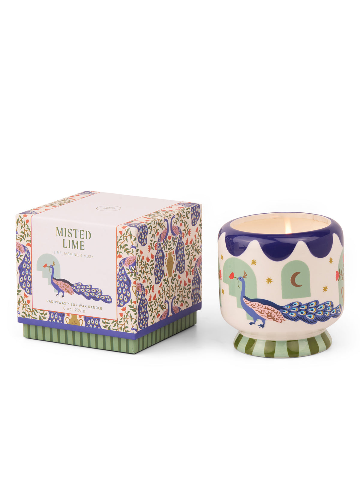 A Dopo Peacock Ceramic Candle