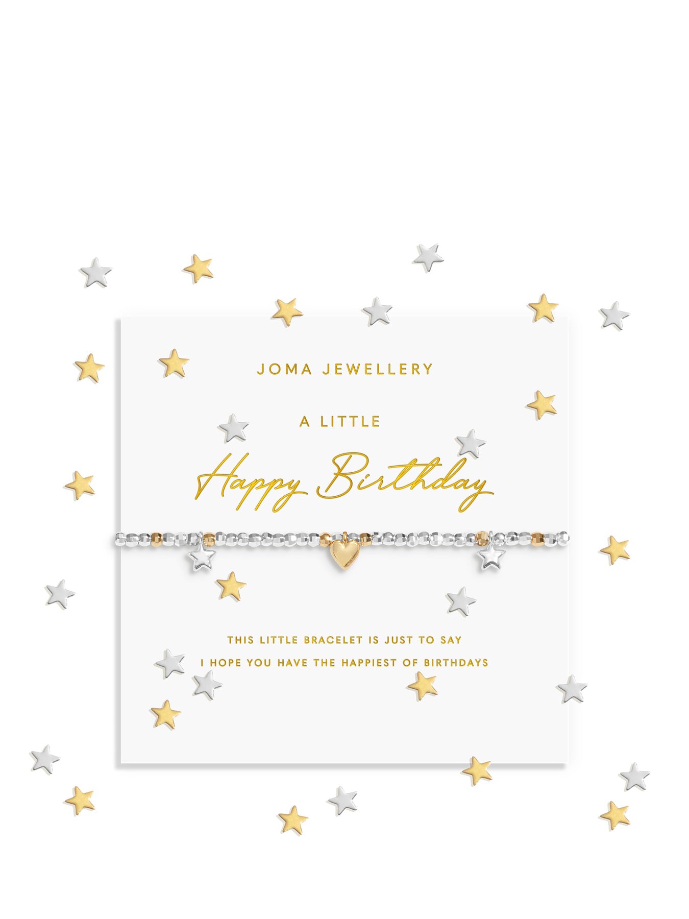 Happy Birthday Charm Bracelet Silver