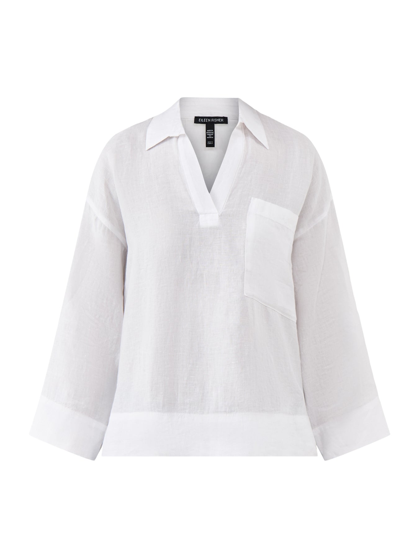 Classic Collar Pop-Over White