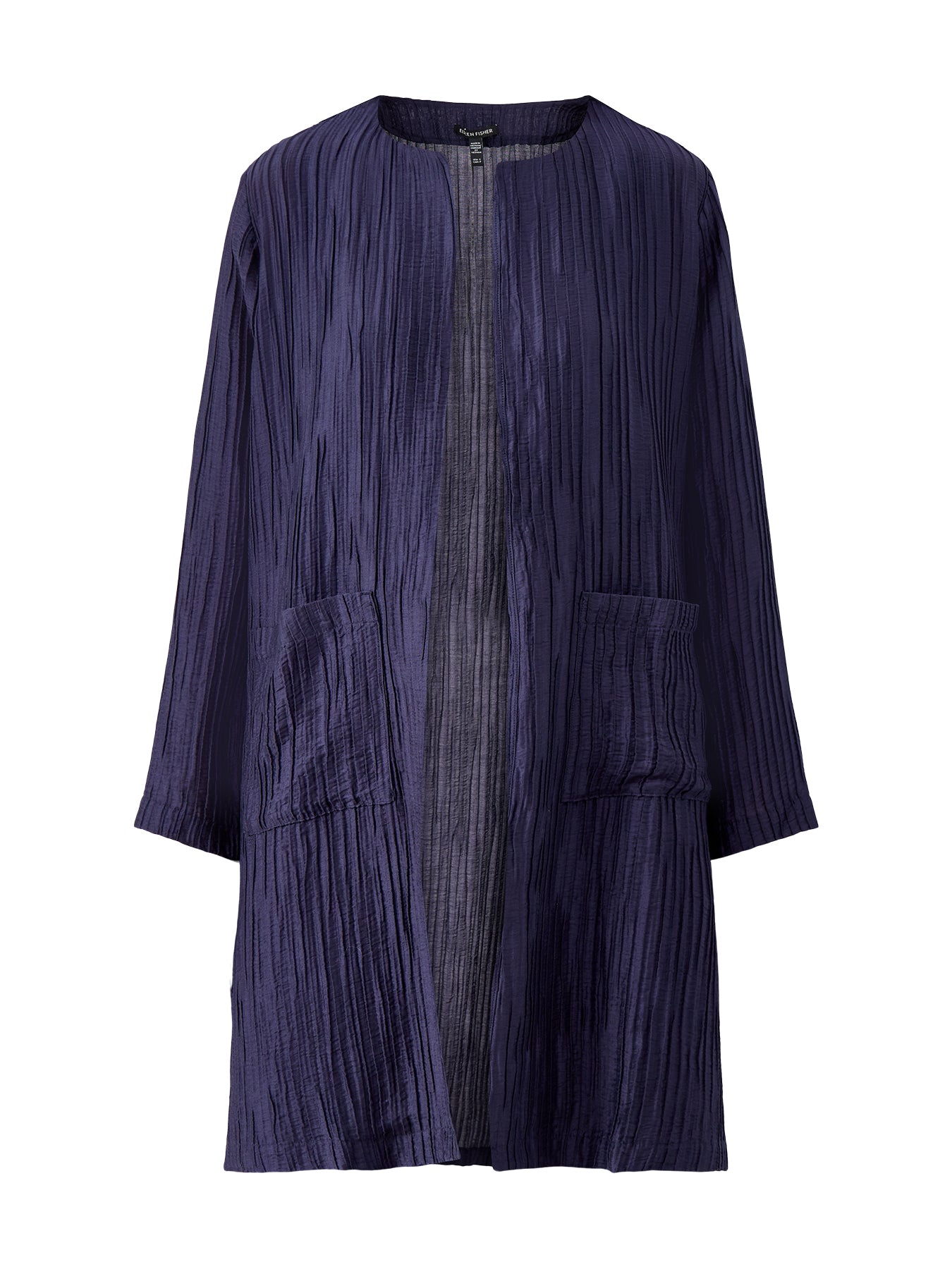 Round Neck Jacket Navy
