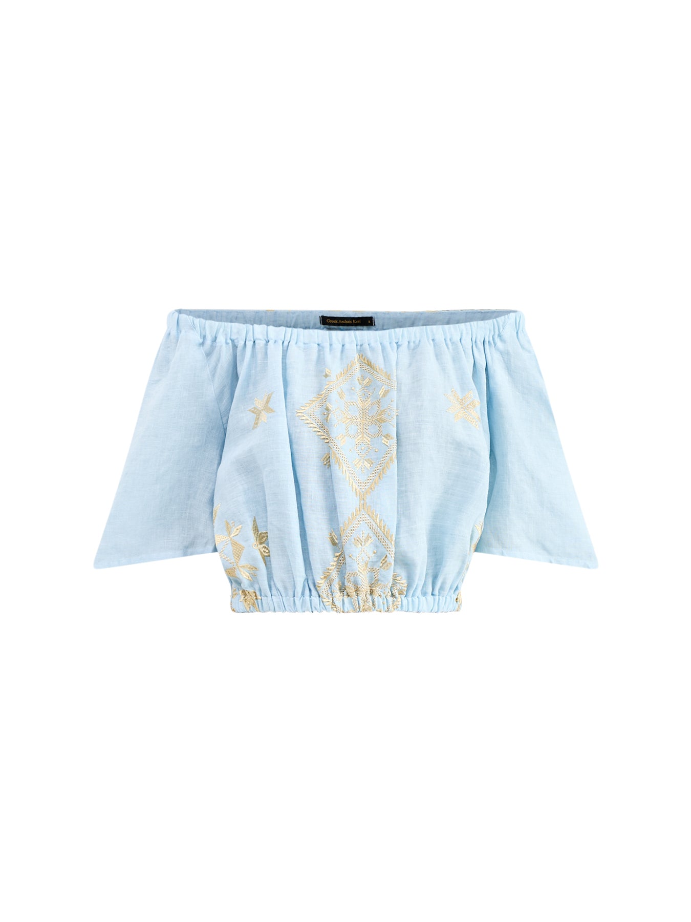 Lefkada Cropped Blouse Blue