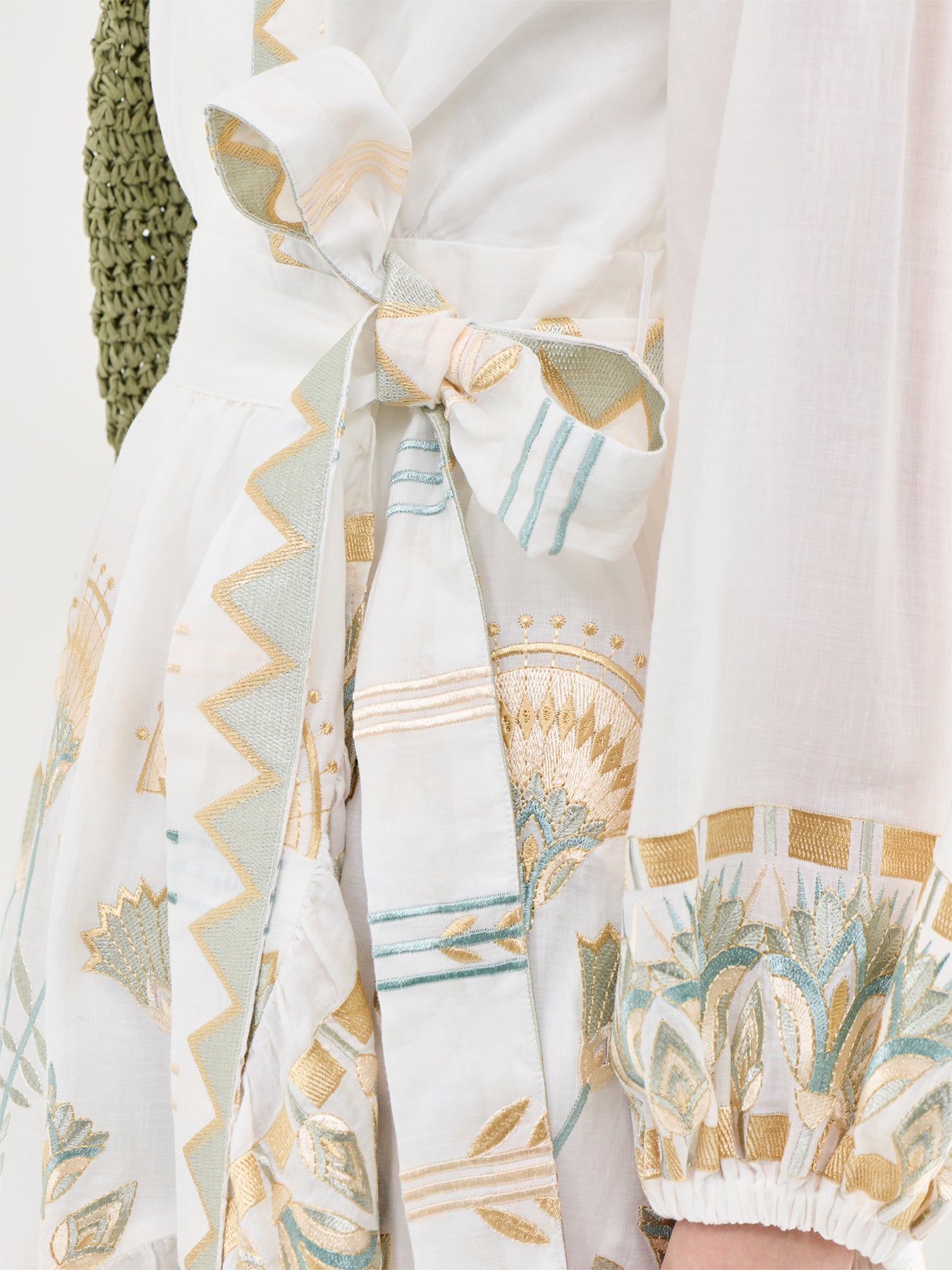 Papyrus Mini Wrap Dress White