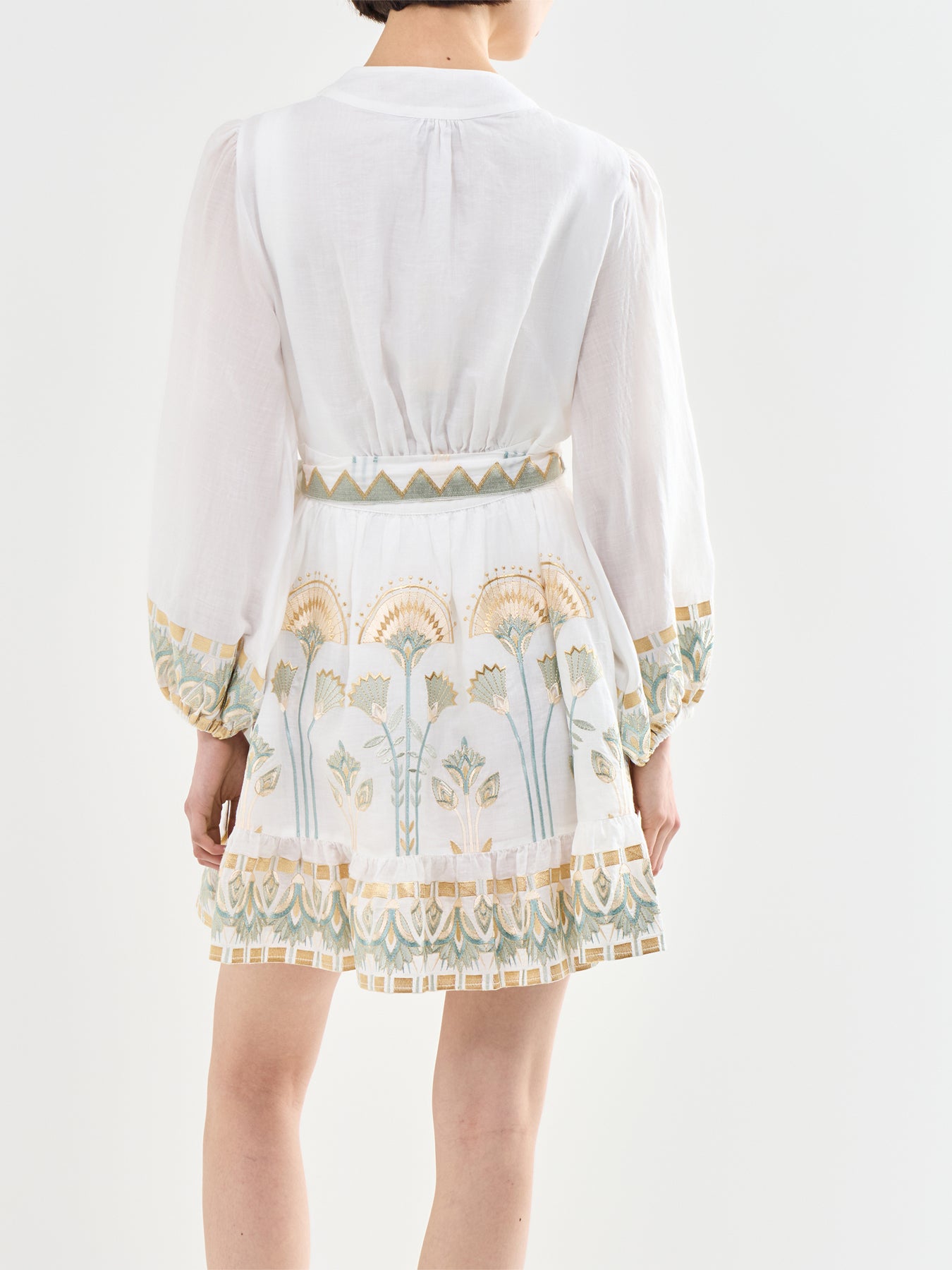 Papyrus Mini Wrap Dress White