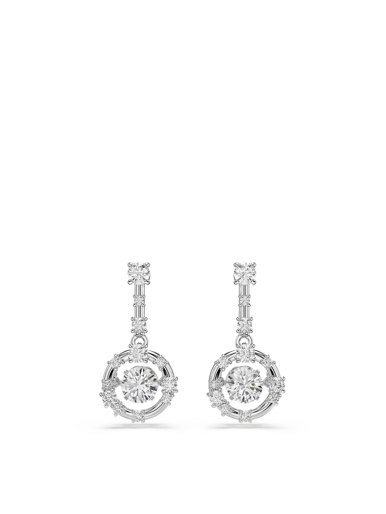 Hyperbola Pendant Silver Earrings