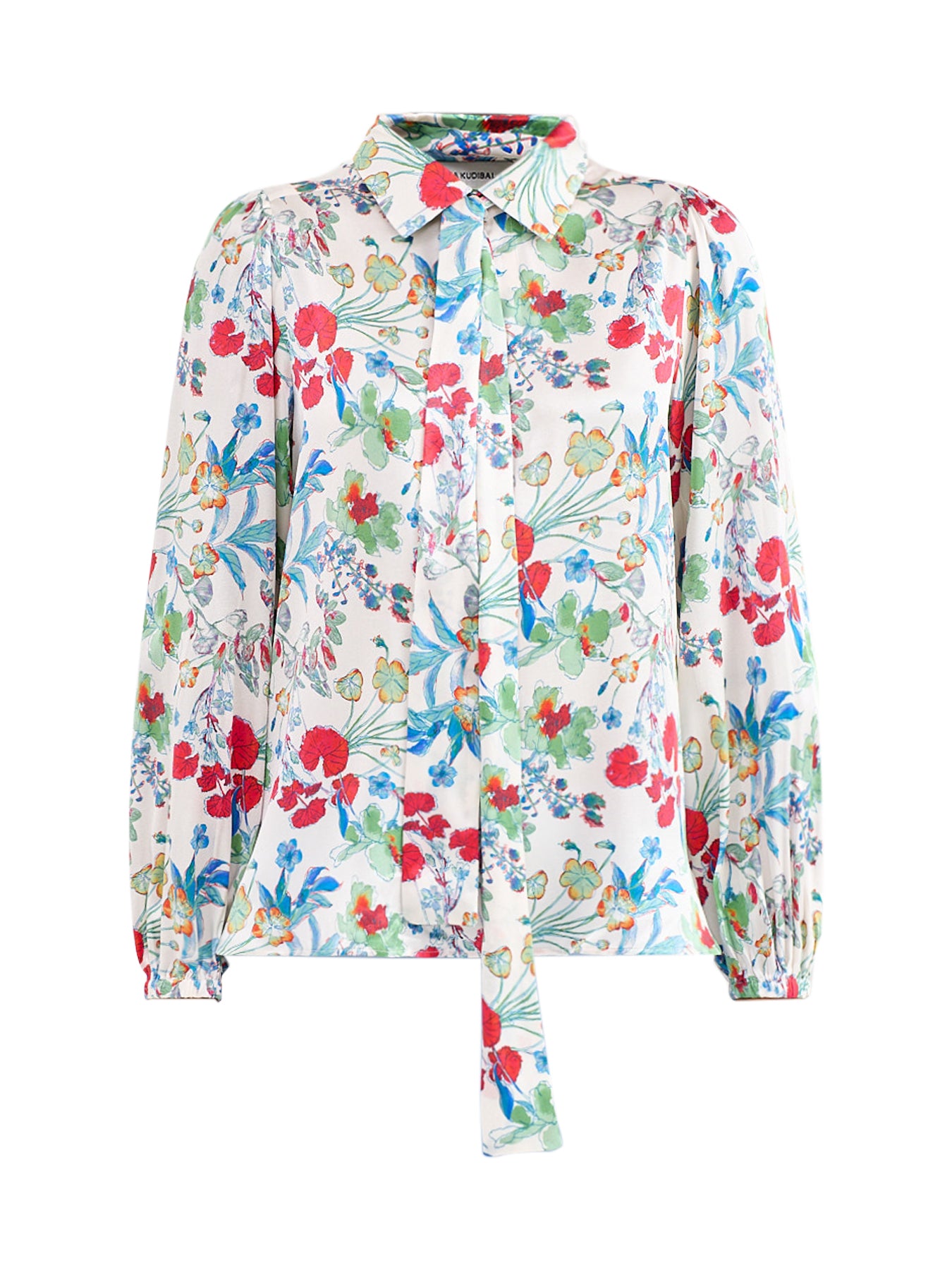 Annabelle Silk Bow Blouse Multi