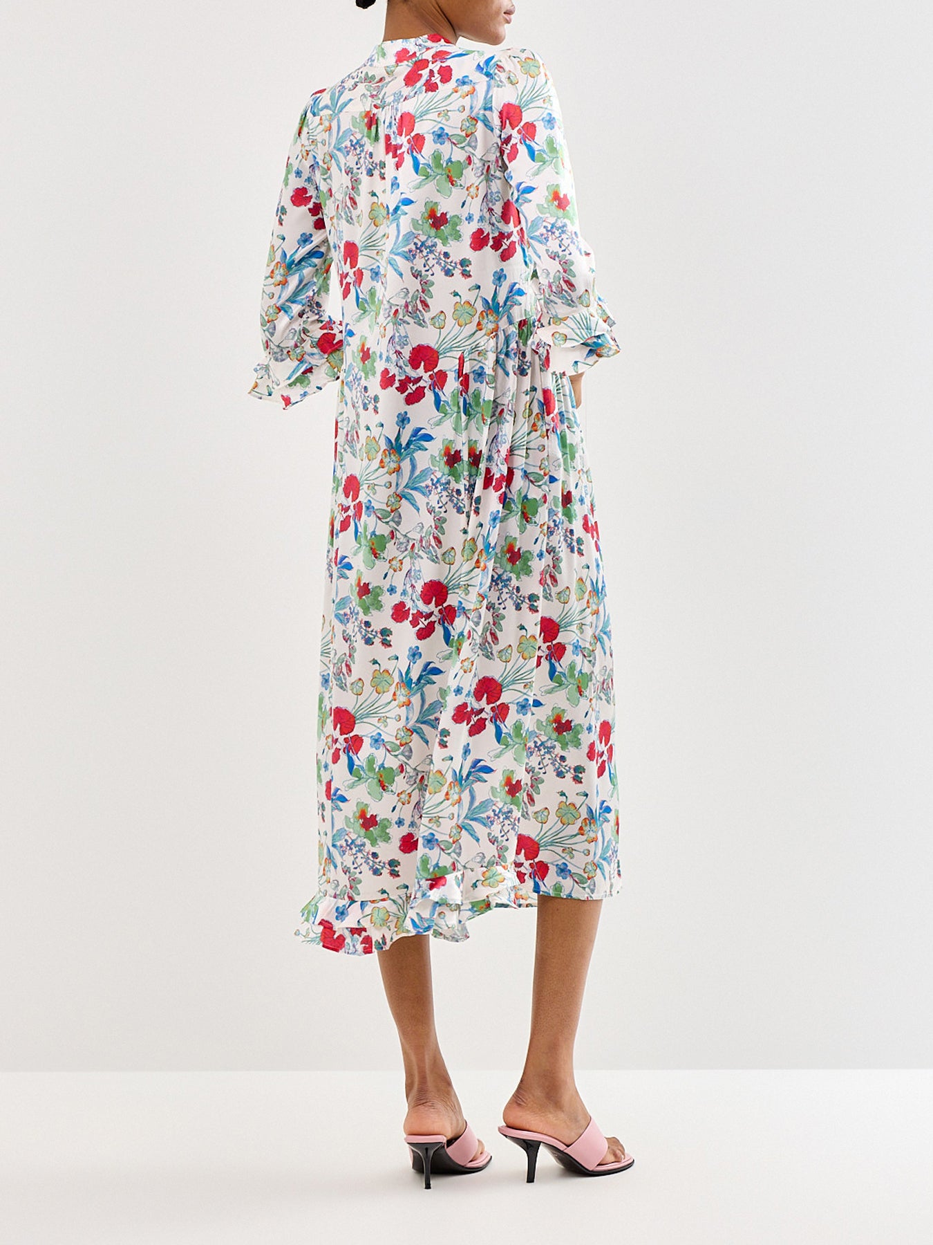 Rosanna Ruffle Maxi Shirt Dress Multi
