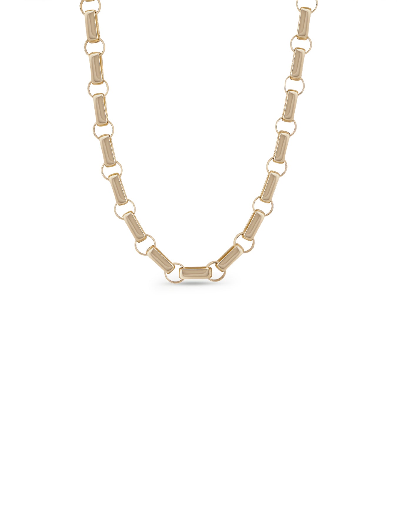 Fusion Sterling Silver Plated Chain Necklace