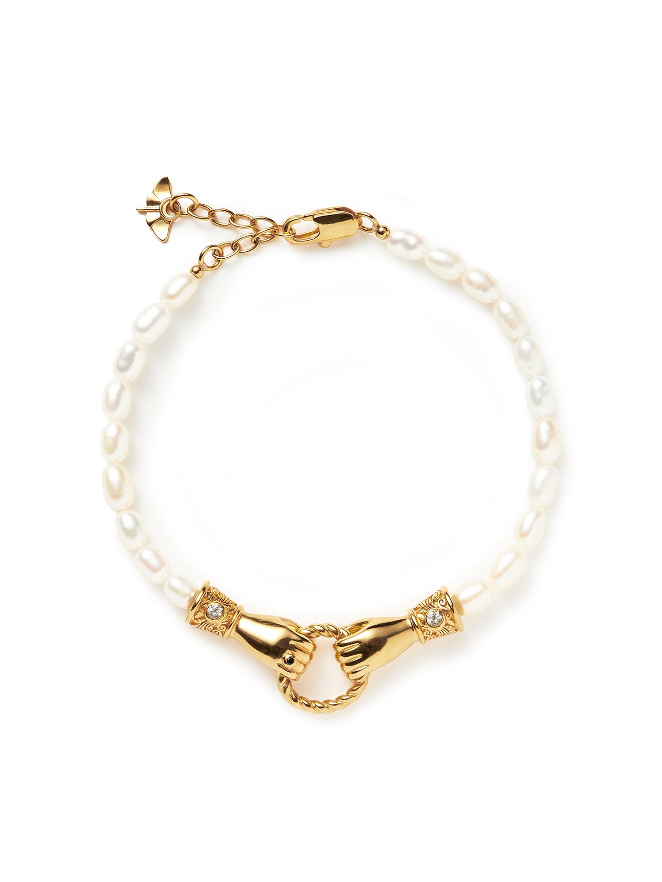 In Good Hands Pearl Bracelet Gold