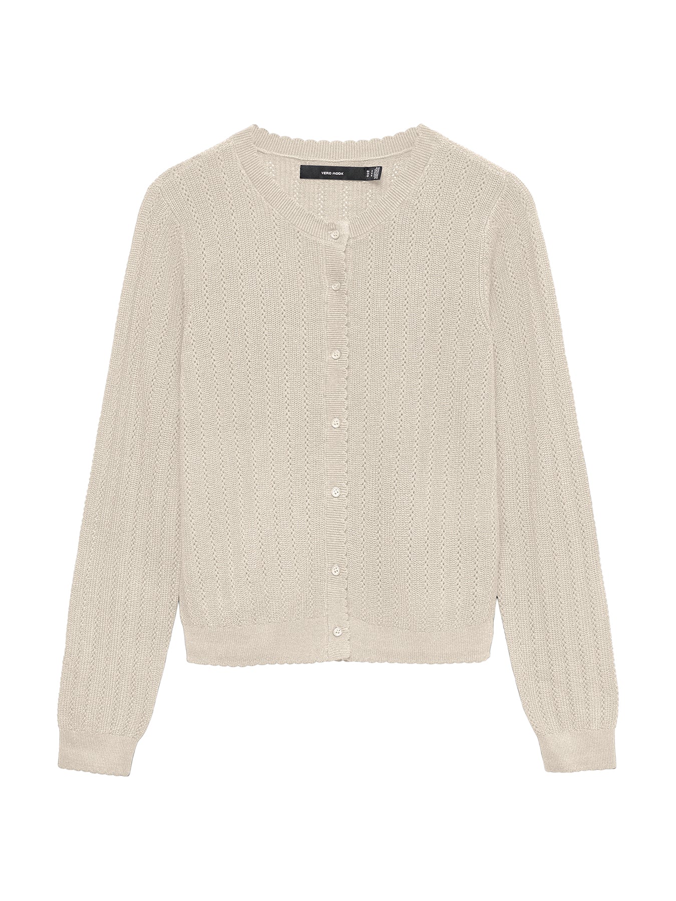 Newlex Pointelle Cardigan Beige