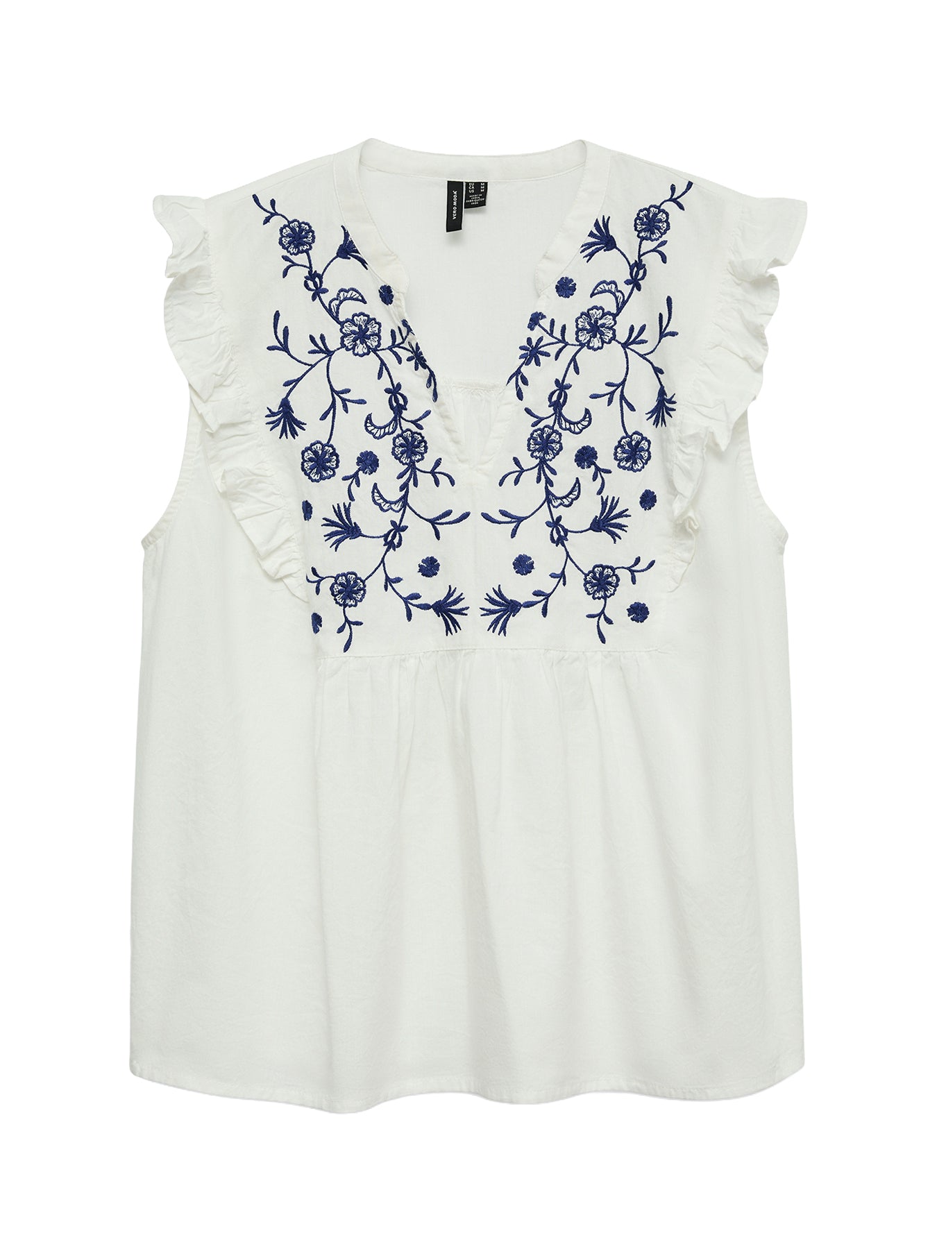 Embroidered Top White
