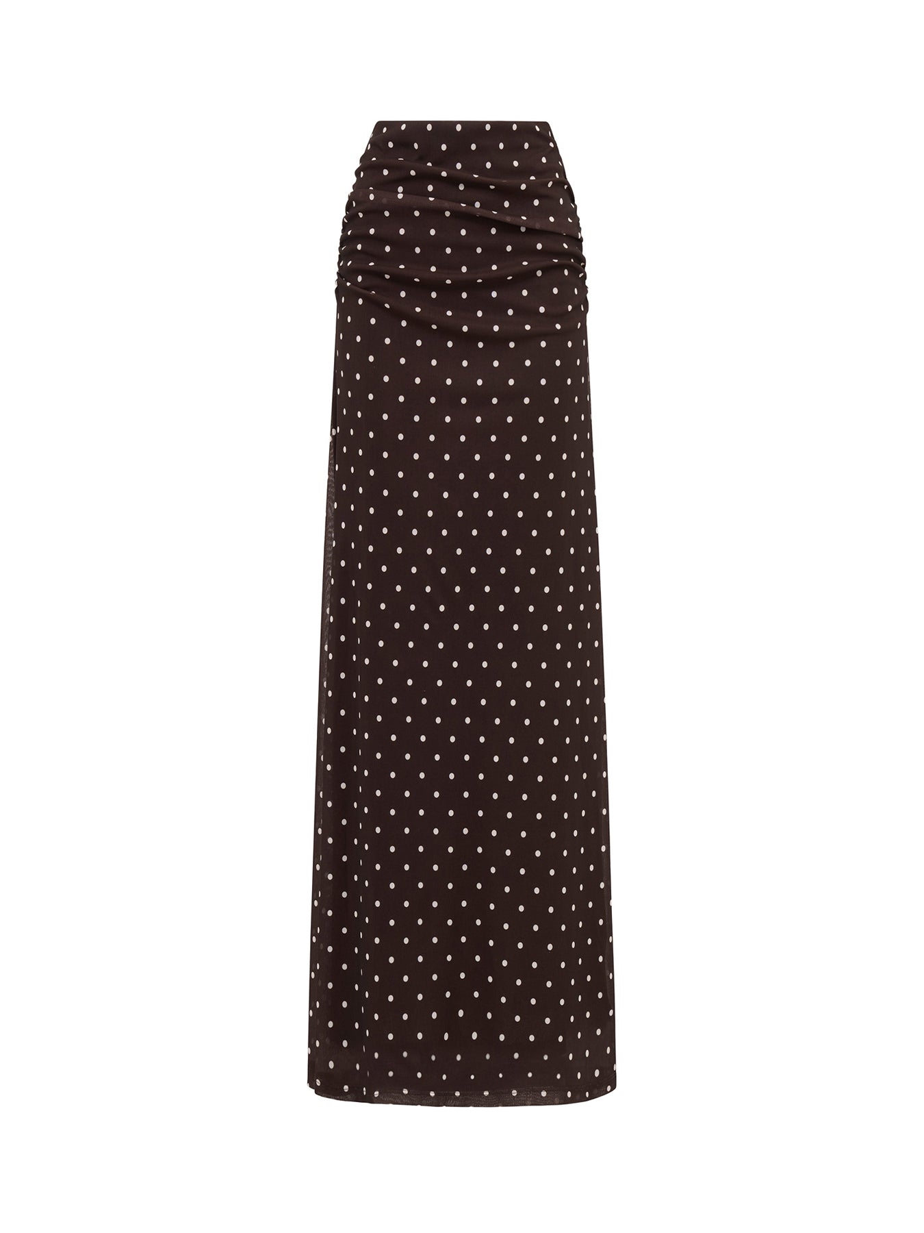 Mimi Flute Maxi Skirt Choc Kinsey Spot