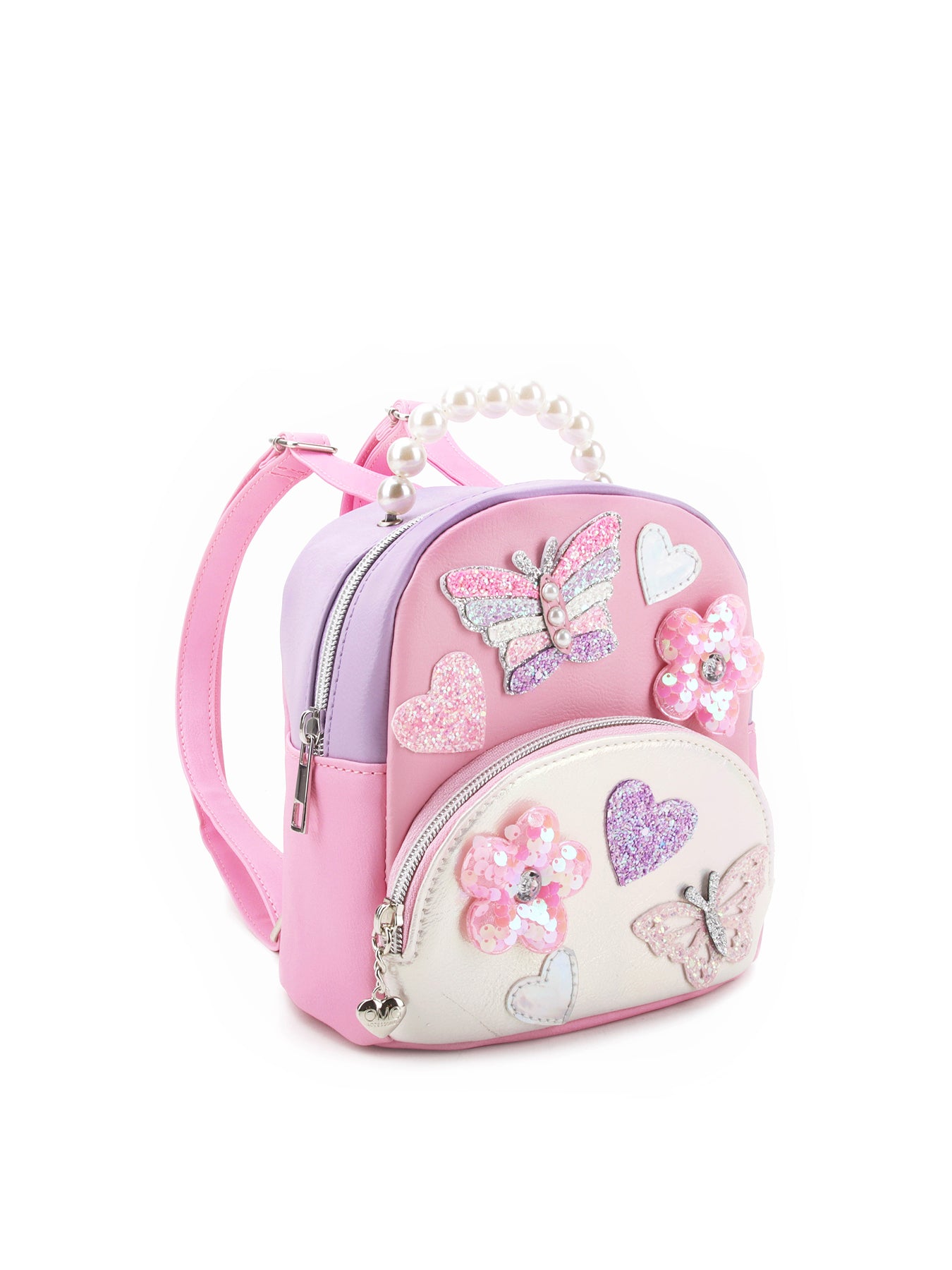 Butterfly Pearl Top Handle Mini Backpack