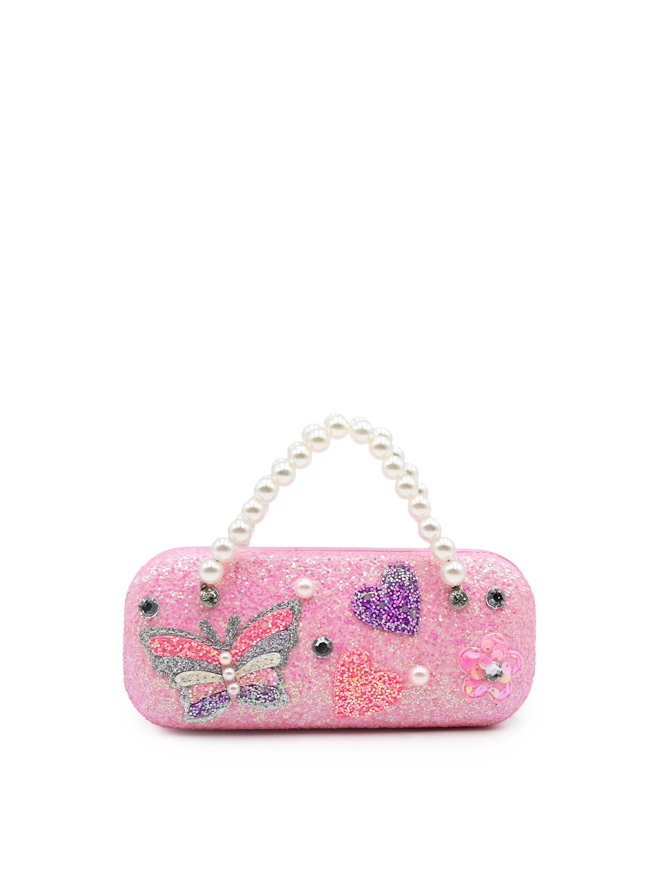 Kids' Butterfly Glitter Case And Sunglasses Set Multi