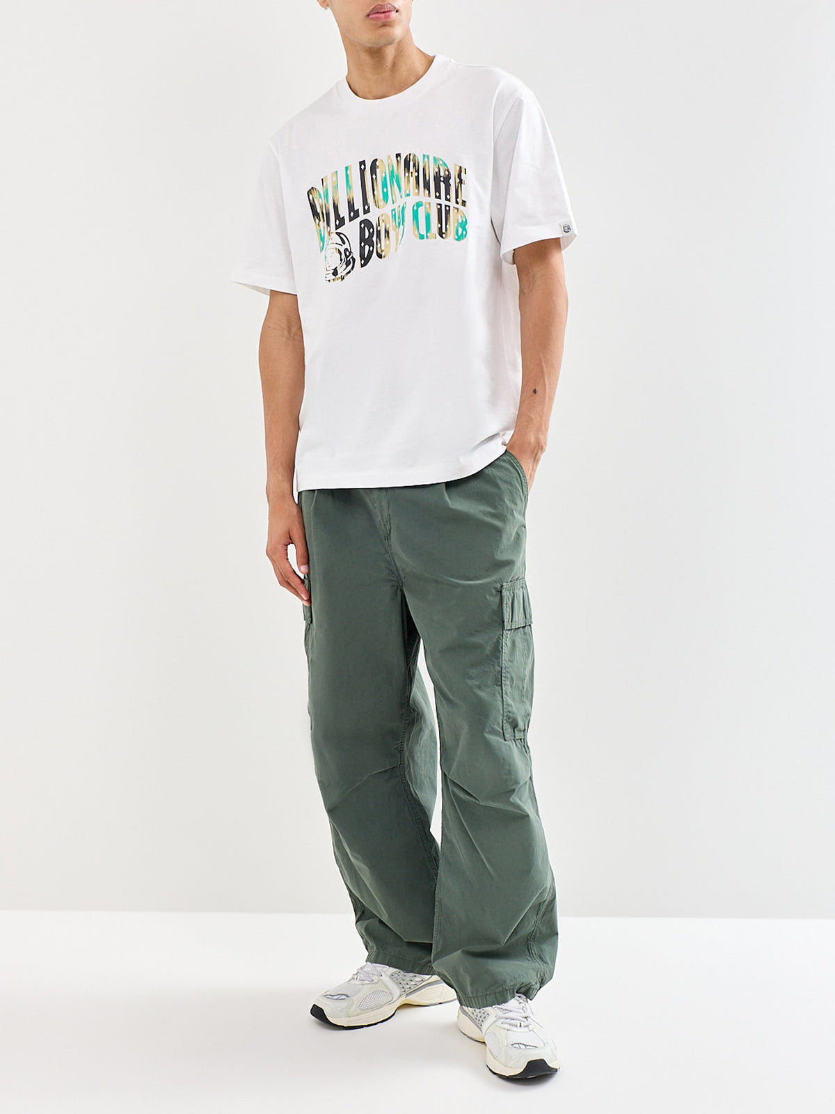 Leopard Camo Arch Logo T-Shirt White