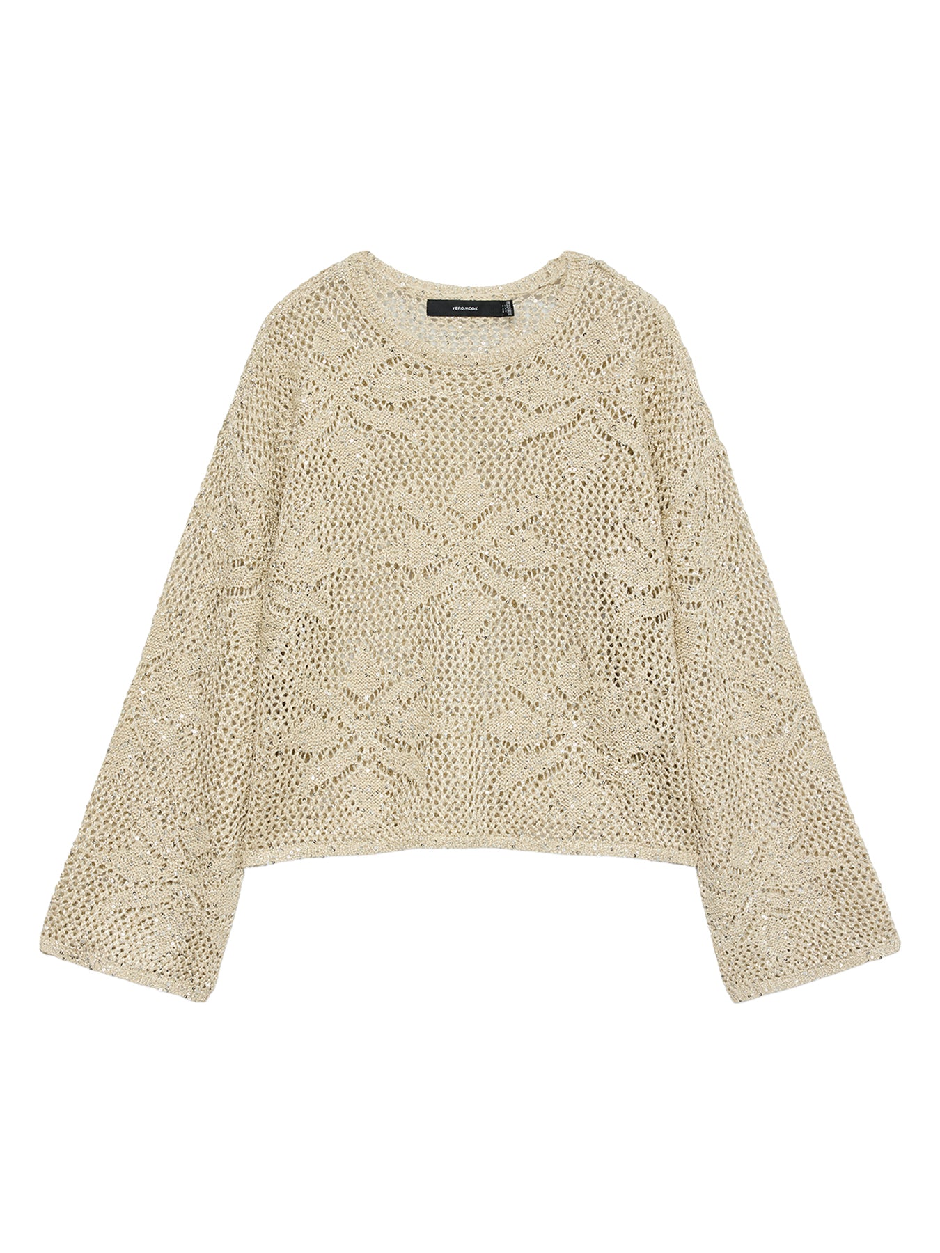 Sequin Knit Jumper Beige