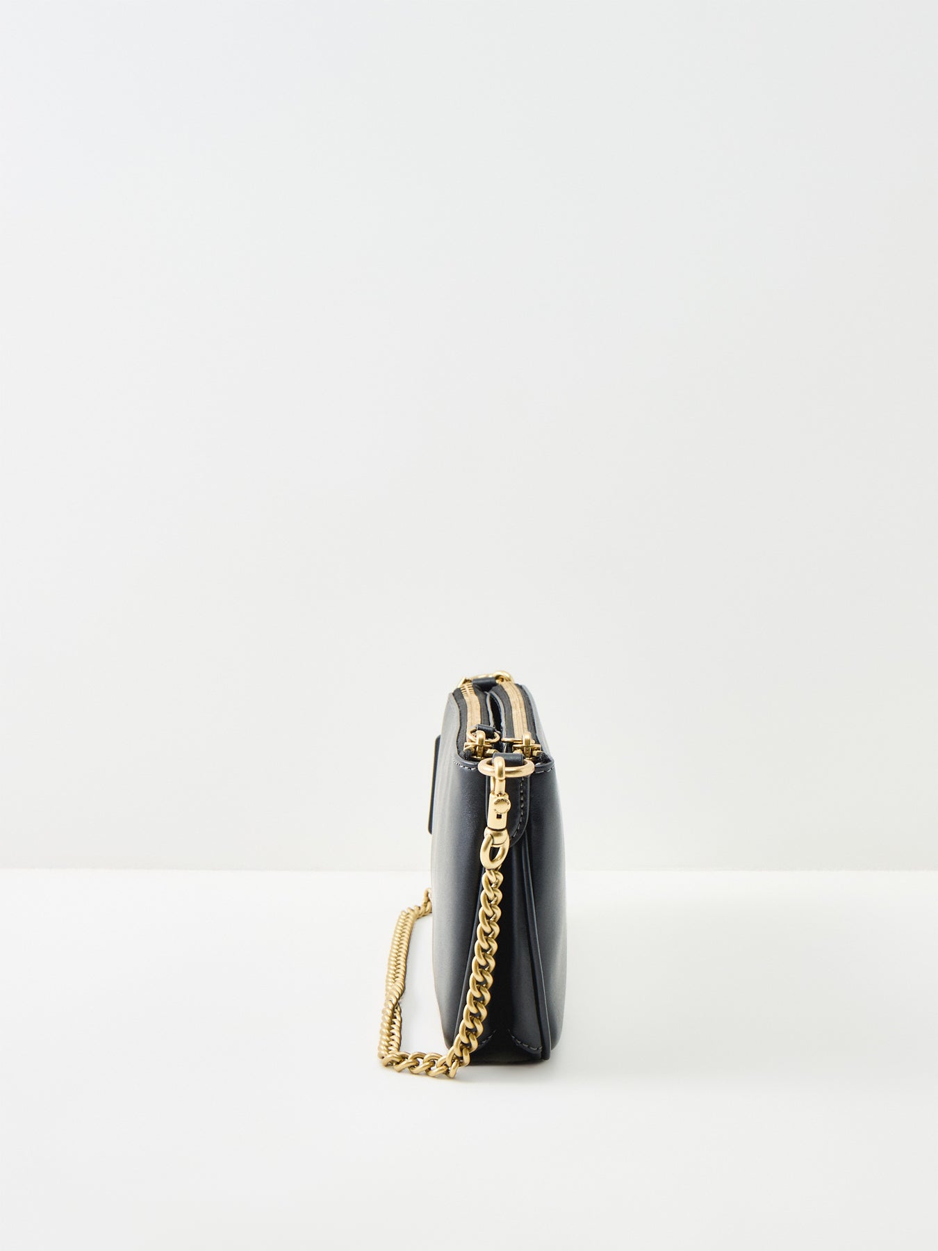 Audrey Leather Crossbody Bag Black