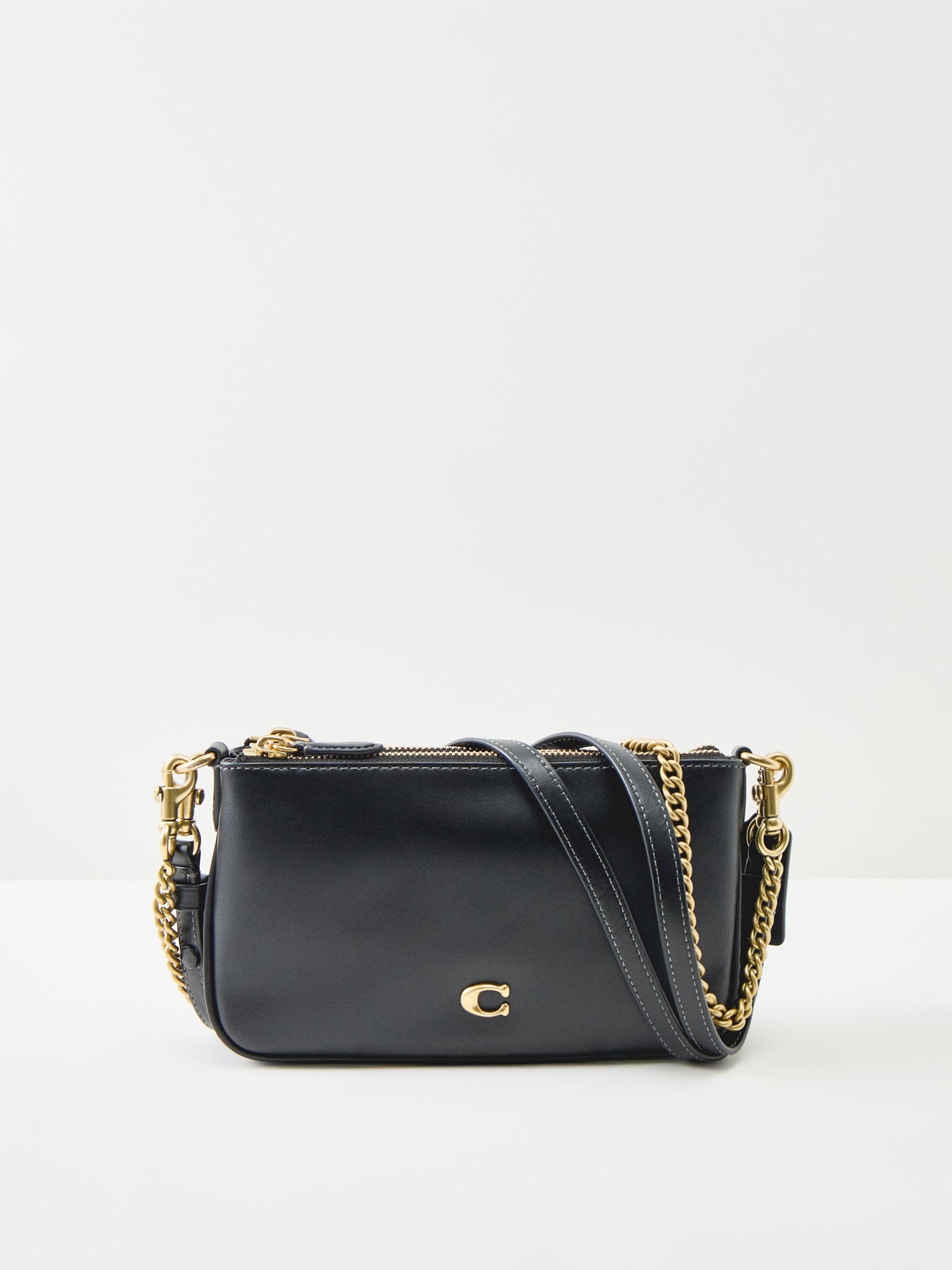 Audrey Leather Crossbody Bag Black