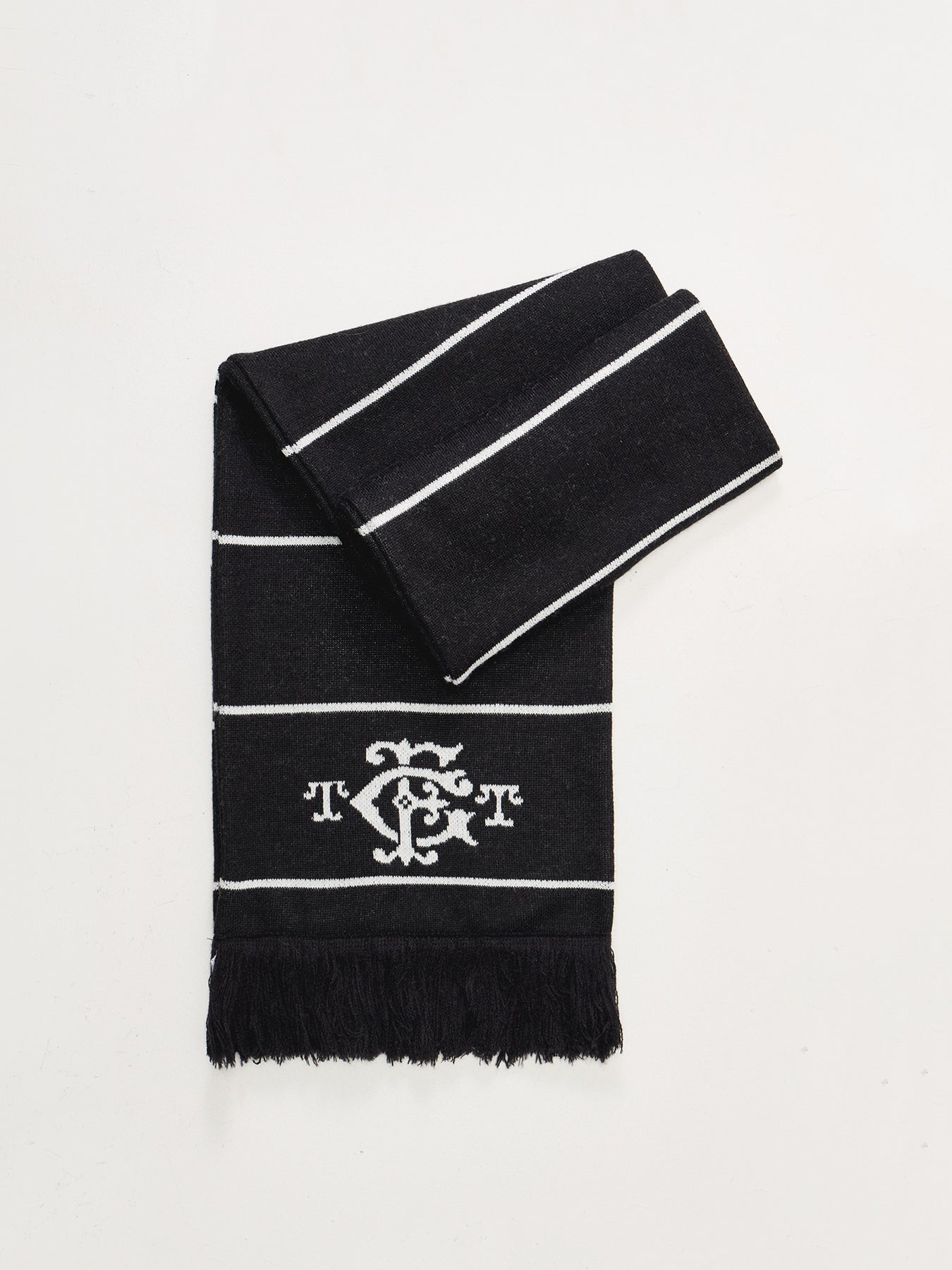The Golden Flake Tavern Woven Scarf Black