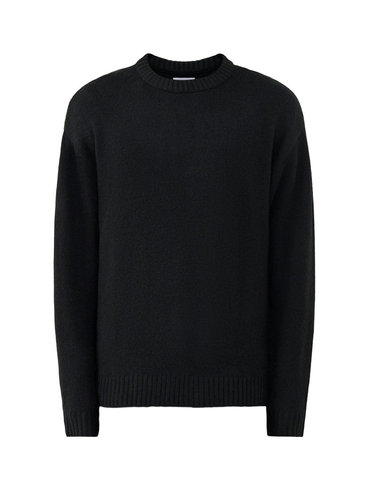 Ollie Knitted Crew Neck Jumper - Black