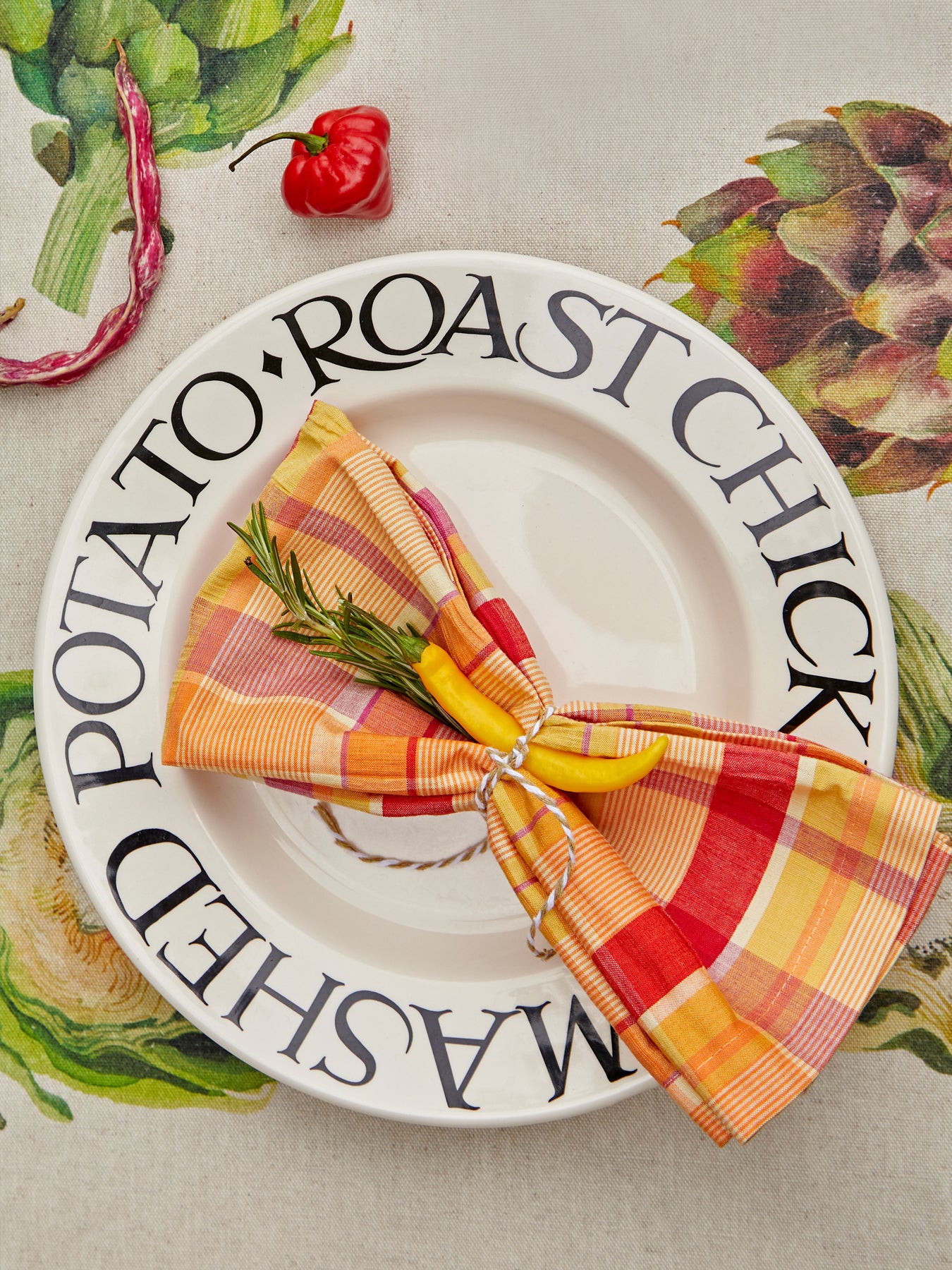 Black Toast Roast Chicken Large Dinner Plate 10.5 Inch