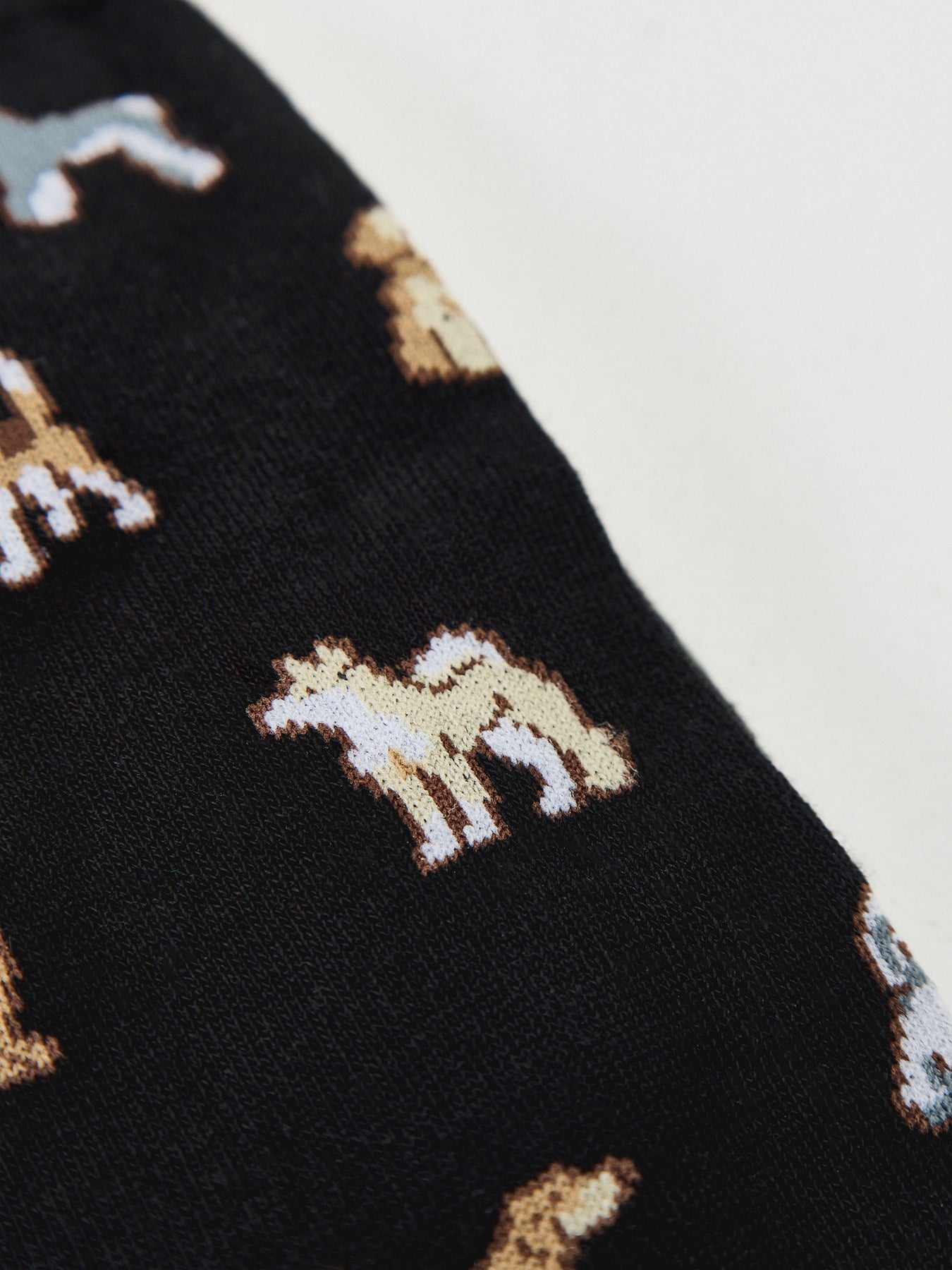 Kyoto Dog Crew Socks Black