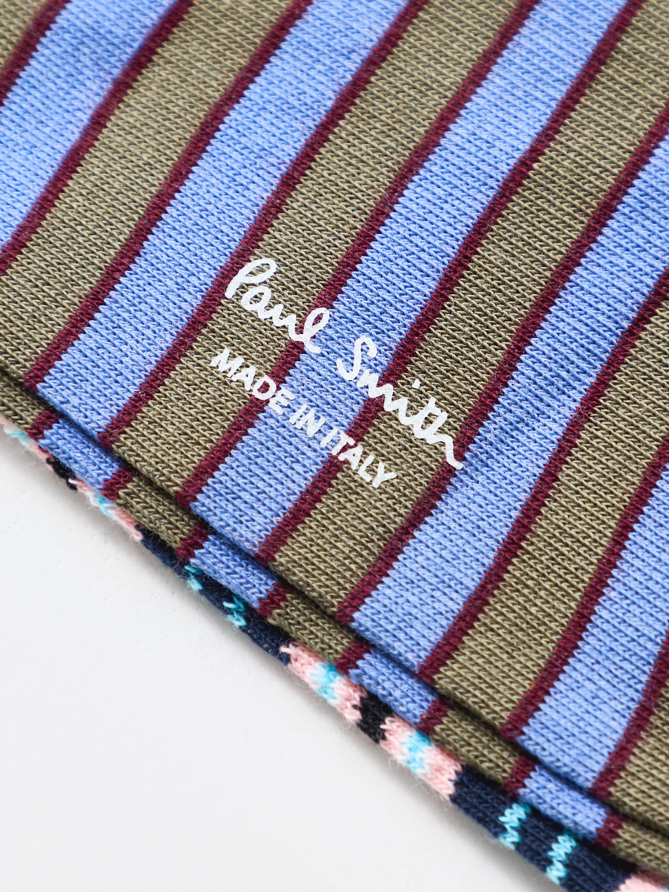 Pool Stripe Crew Socks Navy