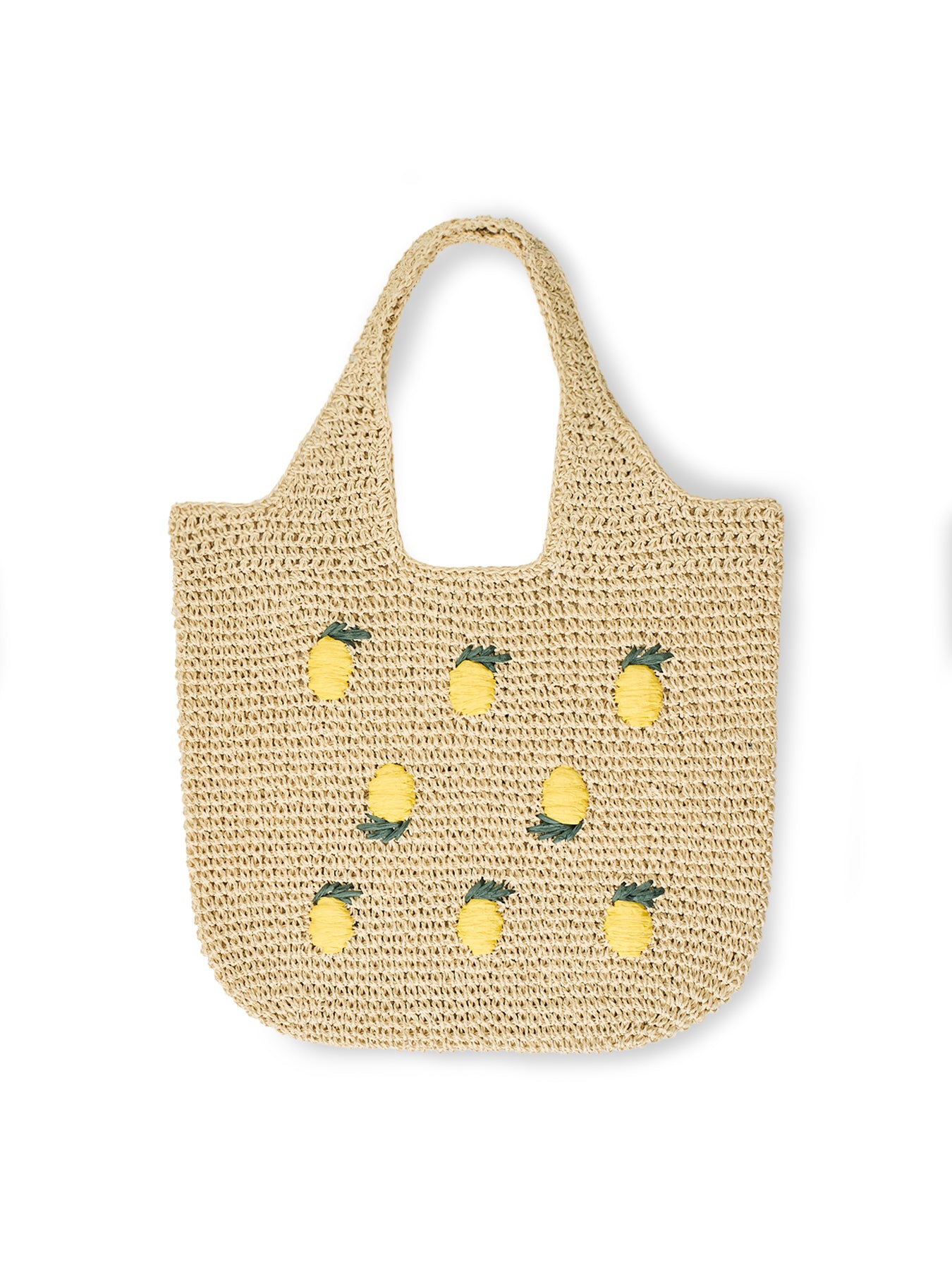 Pckelly Straw Shopper Tote Bag Beige