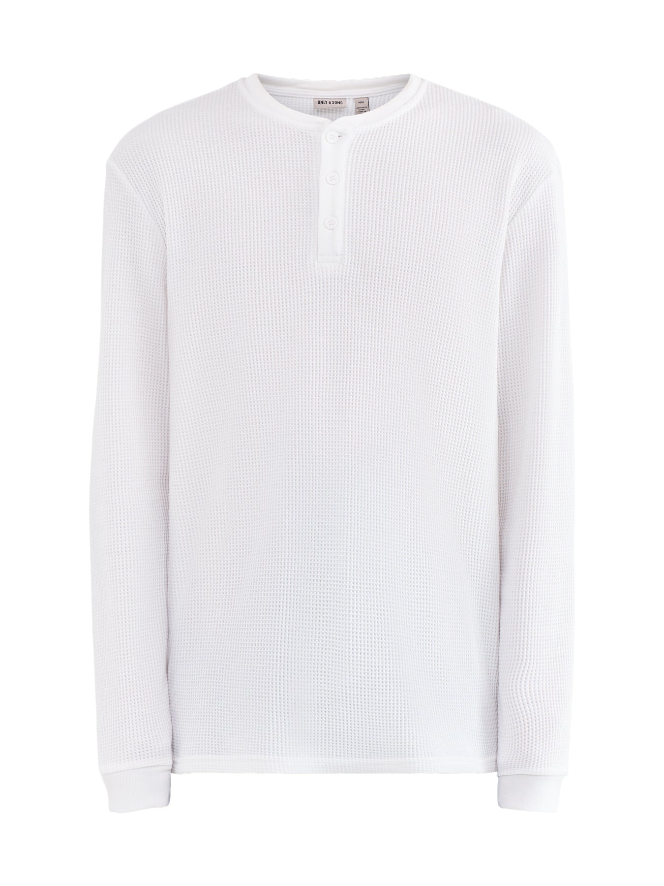 Stobie Long Sleeve Henley T-Shirt White