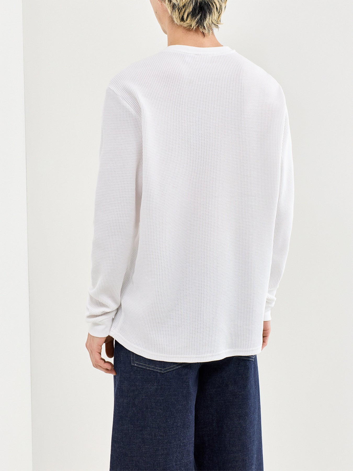 Stobie Long Sleeve Henley T-Shirt White