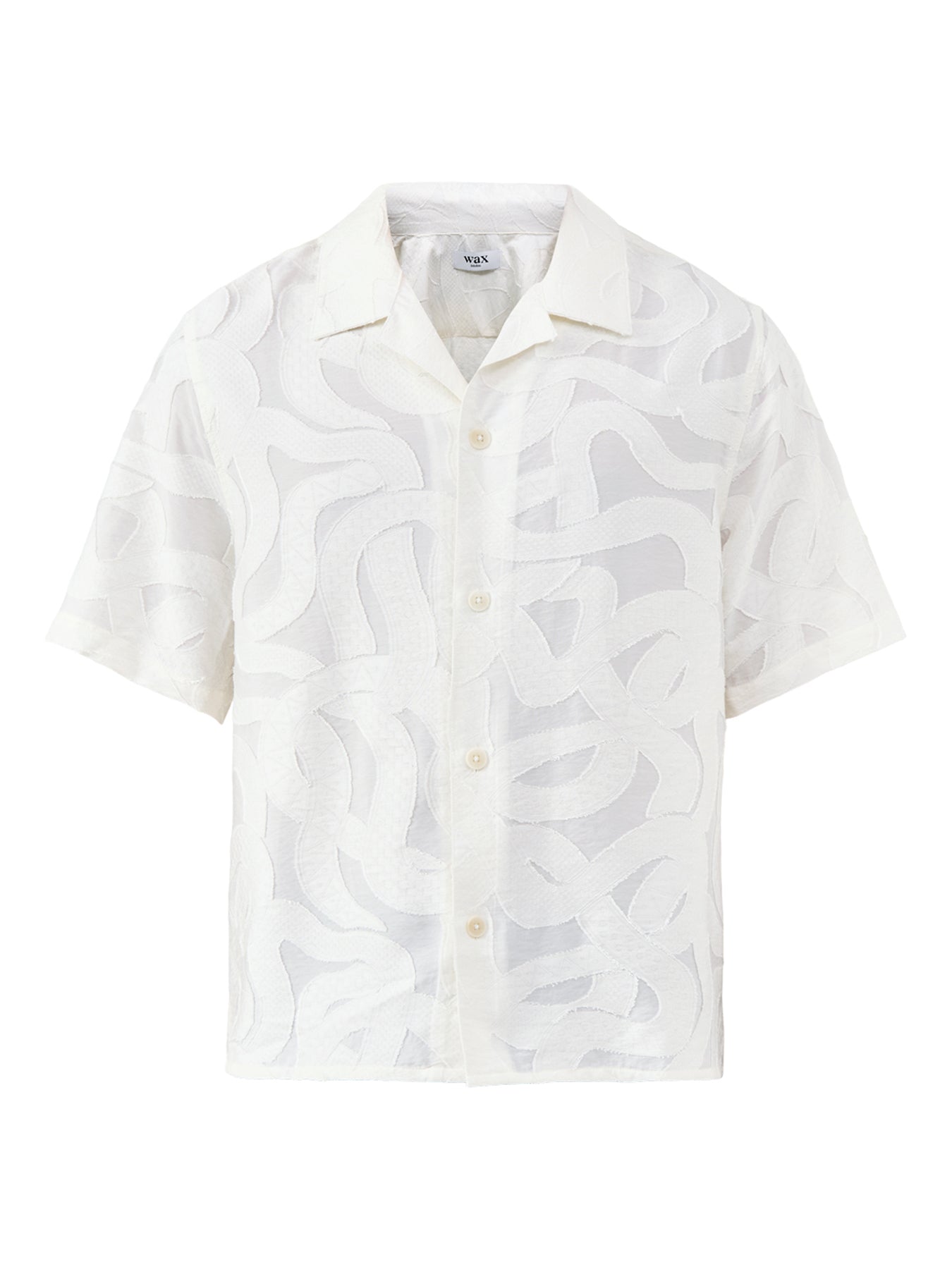 Curzon Short Sleeve Jacquard Shirt Ecru