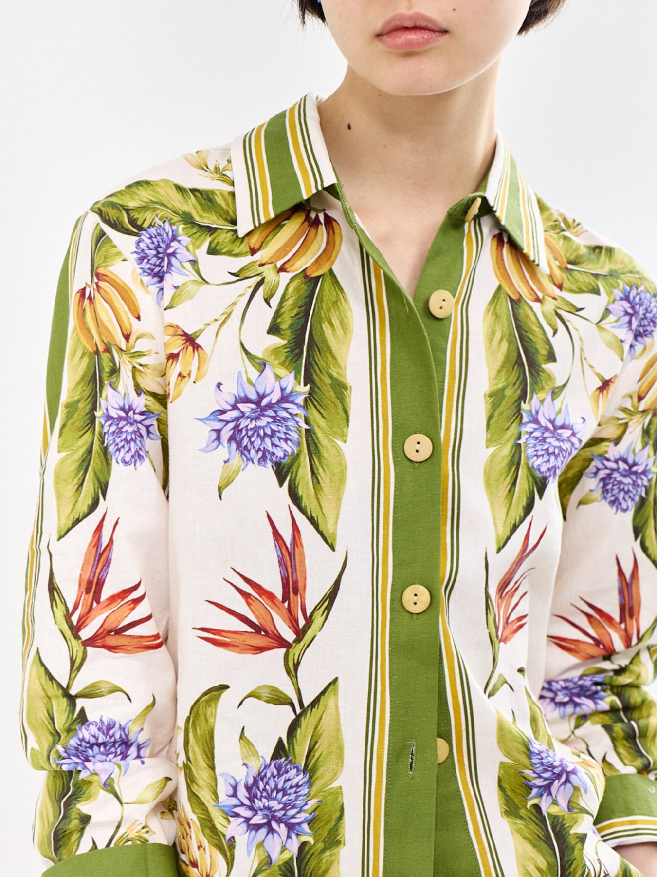 Tropical Scarf Sand Shirt Multi