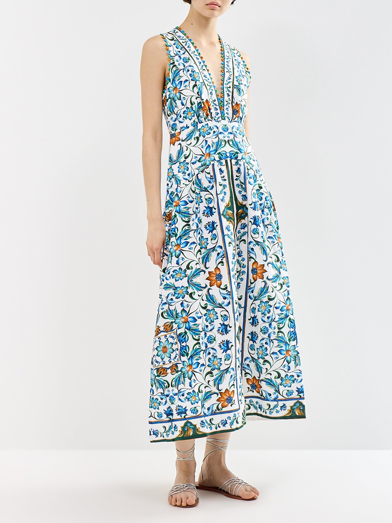 Flora Tile Midi Dress