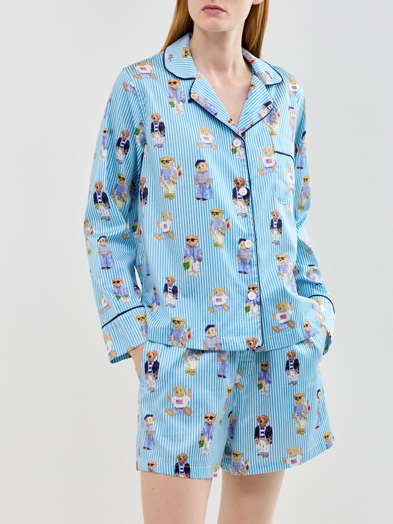 Shirting Stripes Sleep Boxer Blue