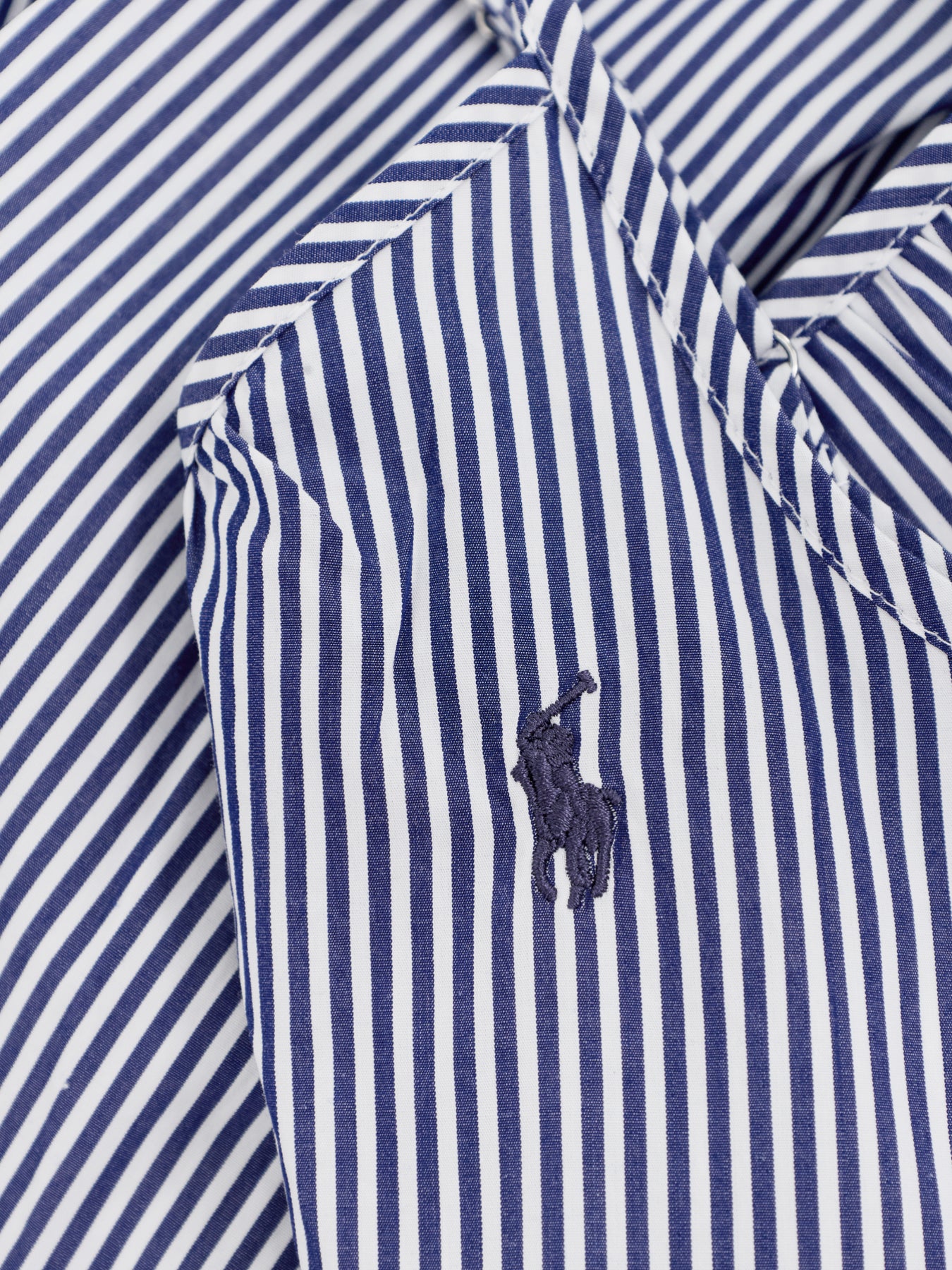 Shirting Stripes Slip Dress Blue