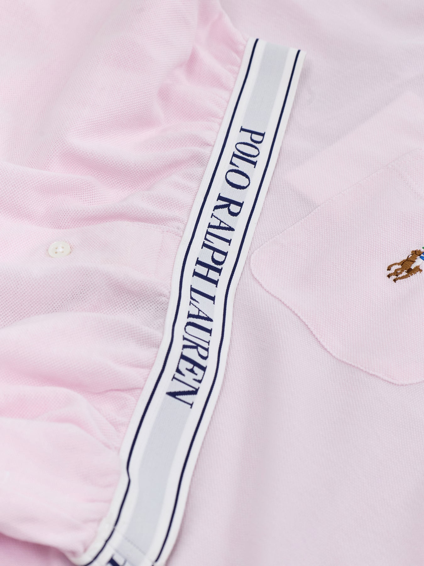 Knit Oxford Short Sleeve Set Pink