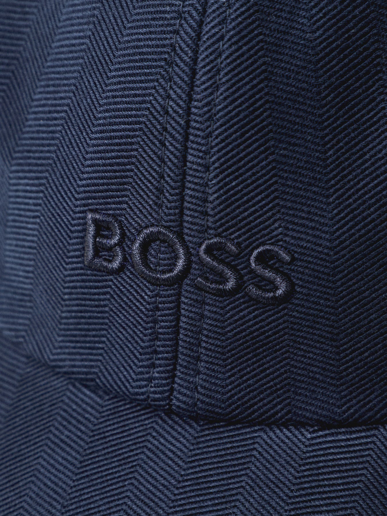 Zed J Herringbone Cap Navy